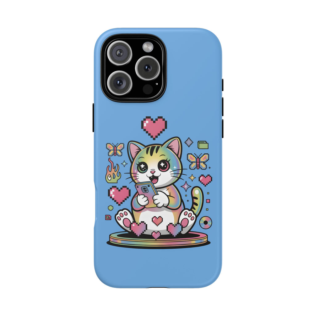 Kawaii Pixel Cat Hearts phone case | Tough Case iPhone 17, 16, 15, 14, 13, iPhone Pro 17, 16, 15, 14, 13, iPhone Pro Max 17, 16, 15, 14, 13