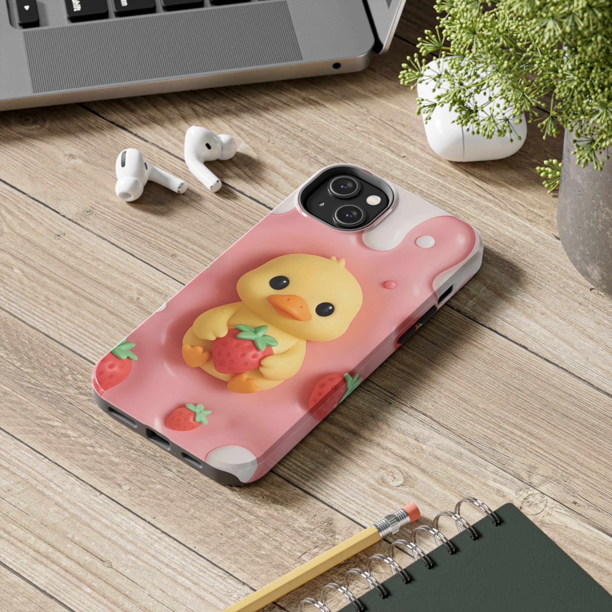Cute Duck Phone Case for iPhone 17, 16, 15, 14, 13, iPhone Pro 16, 15, 14, 13, iPhone Pro Max 16, 15, 14, 13, Samsung S24, S23, S22, S21