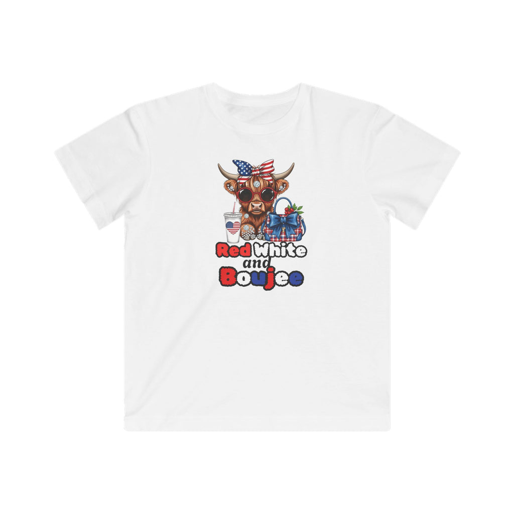 Patriotic Kids Tee - Red White and Bonjee T-Shirt for Celebrations, Fourth of July, Summer Parties, Gifts
