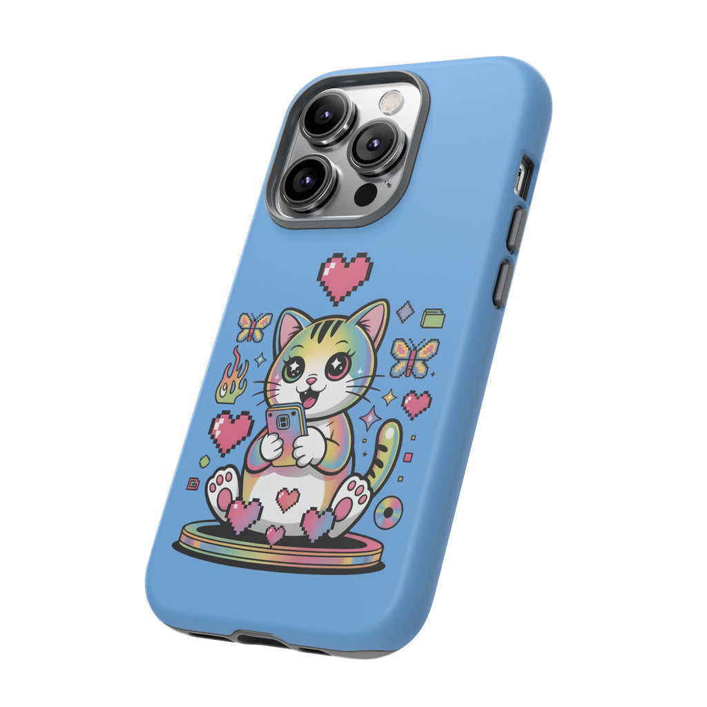 Kawaii Pixel Cat Hearts phone case | Tough Case iPhone 17, 16, 15, 14, 13, iPhone Pro 17, 16, 15, 14, 13, iPhone Pro Max 17, 16, 15, 14, 13