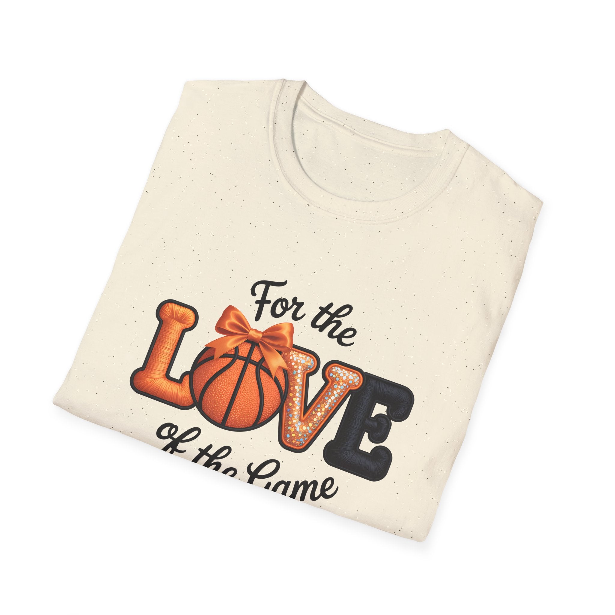 Faux Embroidered For the Love of the Game Basketball T-Shirt | Sports Tee