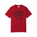 Kick Off Unisex Garment-Dyed T-shirt for Sports Lovers, Football Fans, Casual Wear, Gift Idea, Game Day Apparel