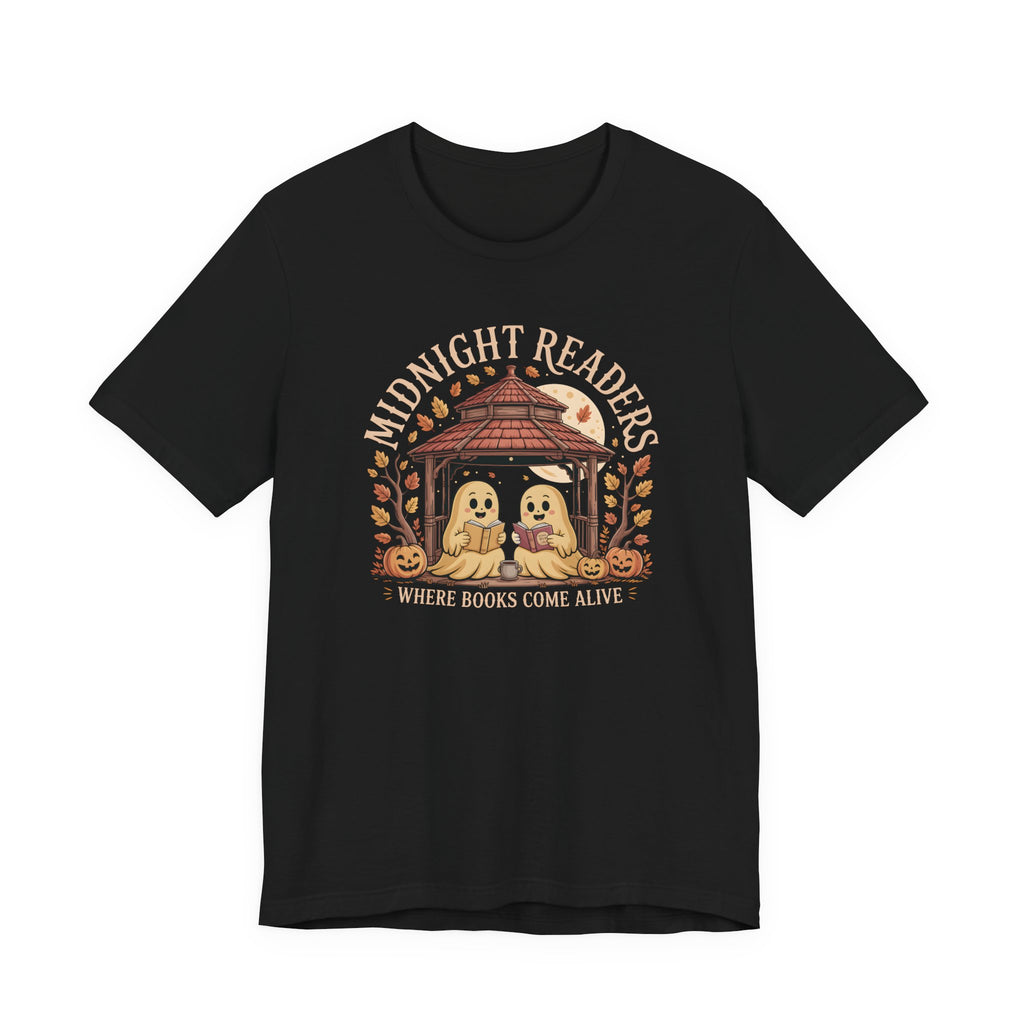 Midnight Readers Tee - Cozy Halloween Shirt, Reading Gifts, Book Lovers Tee, Fall Apparel, Spooky Season Outfit