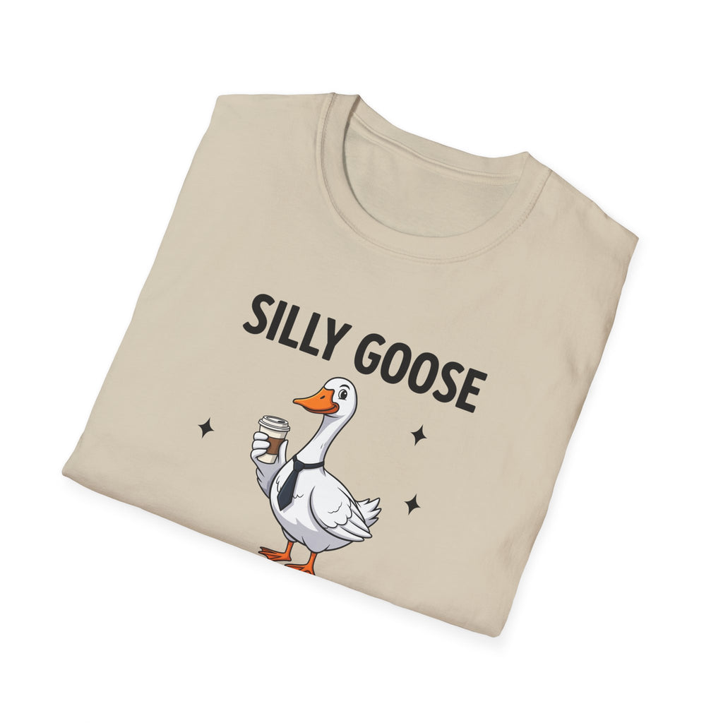 Silly Goose Coffee Club T-Shirt, Unisex Tee, Cute Animal Shirt, Fun Coffee Lover Gift Casual Wear, Quirky Humor Tee, Shirt for Caffeine Fans