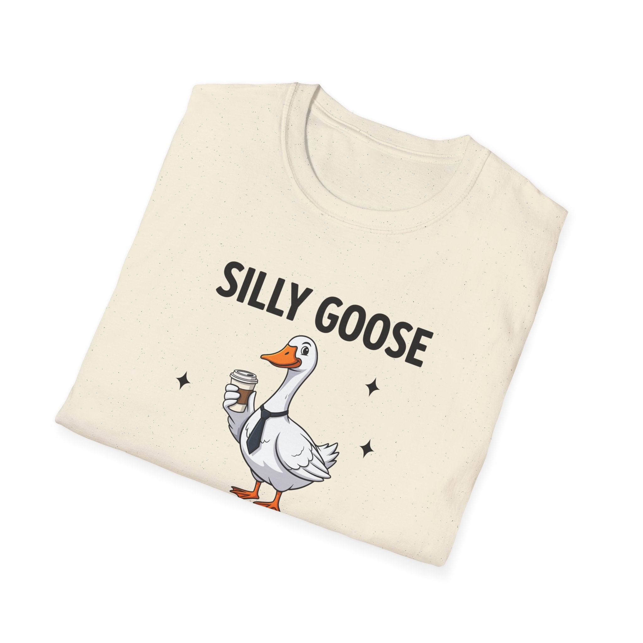 Silly Goose Coffee Club T-Shirt, Unisex Tee, Cute Animal Shirt, Fun Coffee Lover Gift Casual Wear, Quirky Humor Tee, Shirt for Caffeine Fans