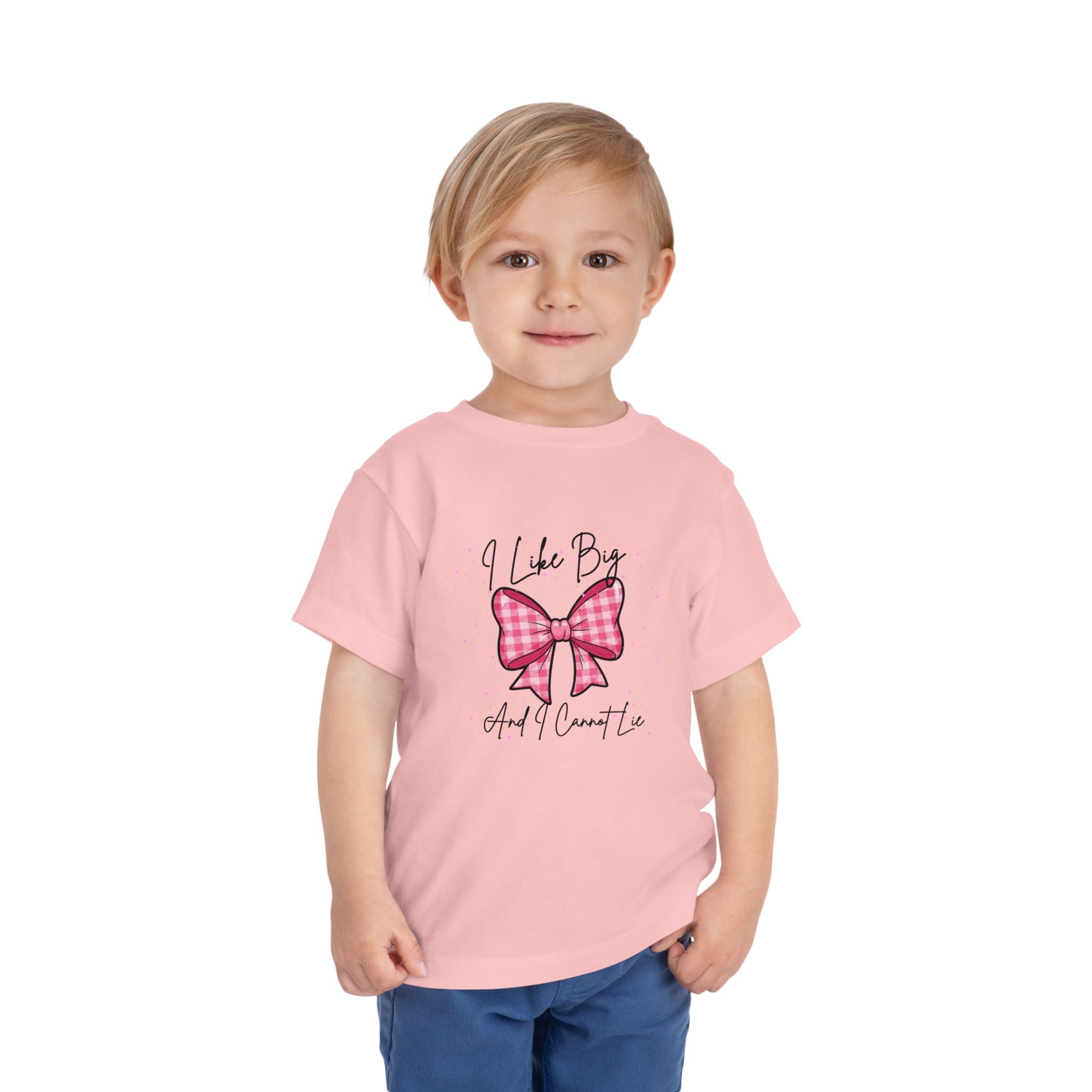 Toddler Girl's Short Sleeve Tee with Bow Design, Cute Kids T-Shirt, Gift for Girls, Birthday Tee, Playdate Outfit
