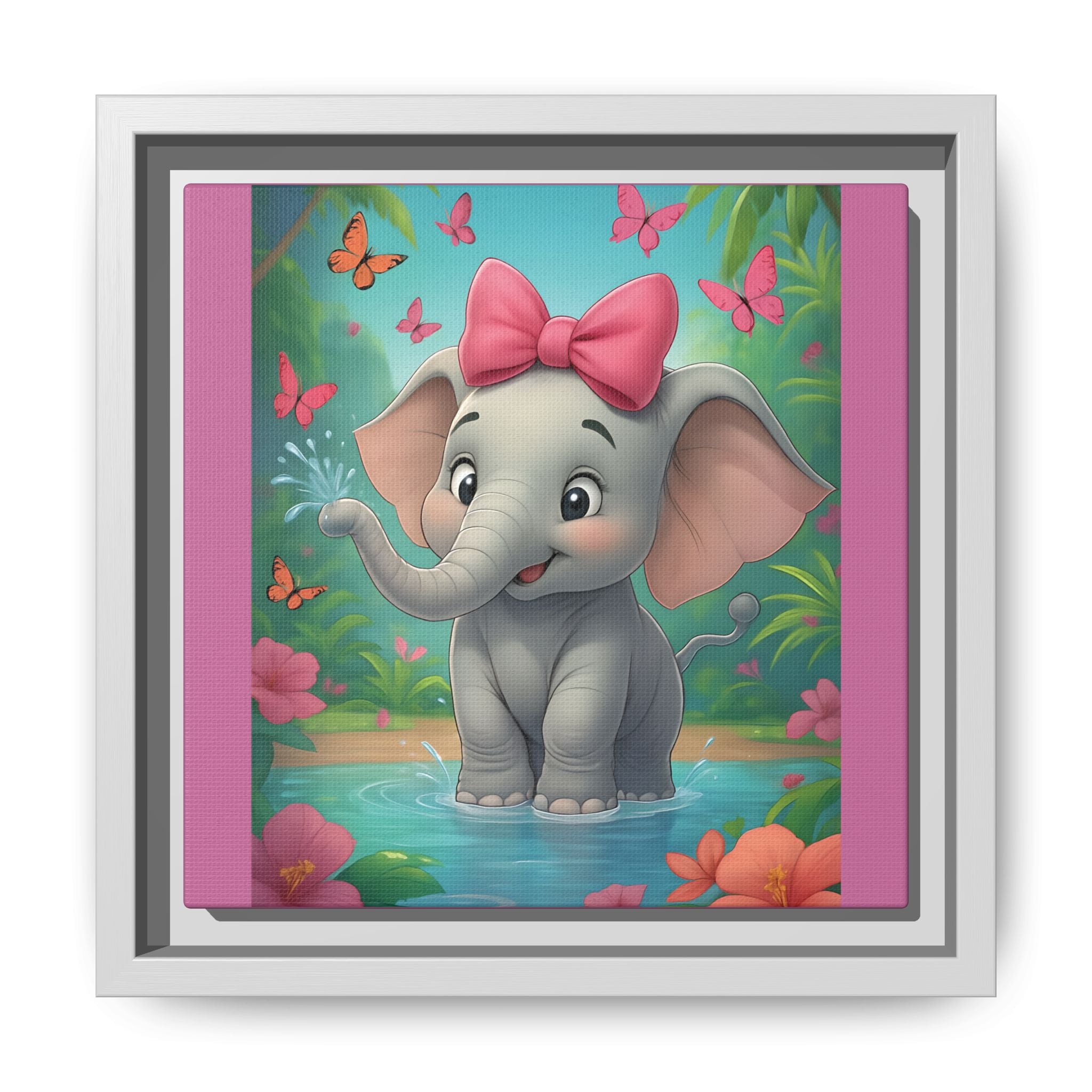 Framed Kids Elephant Wall Print, Kids Bedroom Art, Nursery Art, Baby Room Decor, Animal Art, Child's Room Gift, Playroom Wall Art