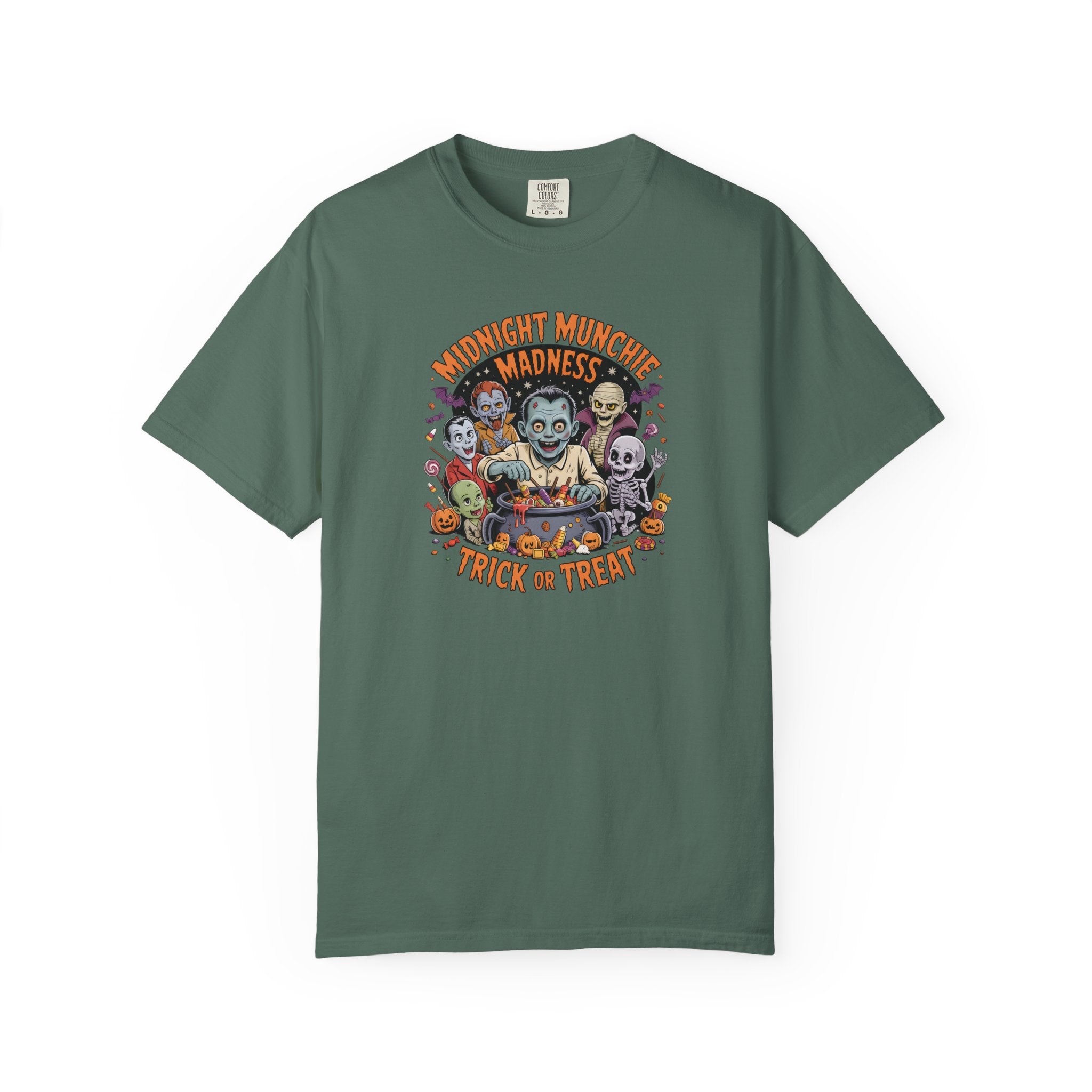 Comfort Colors Midnight Munchie Madness Halloween Shirt, Trick or Treat Tee