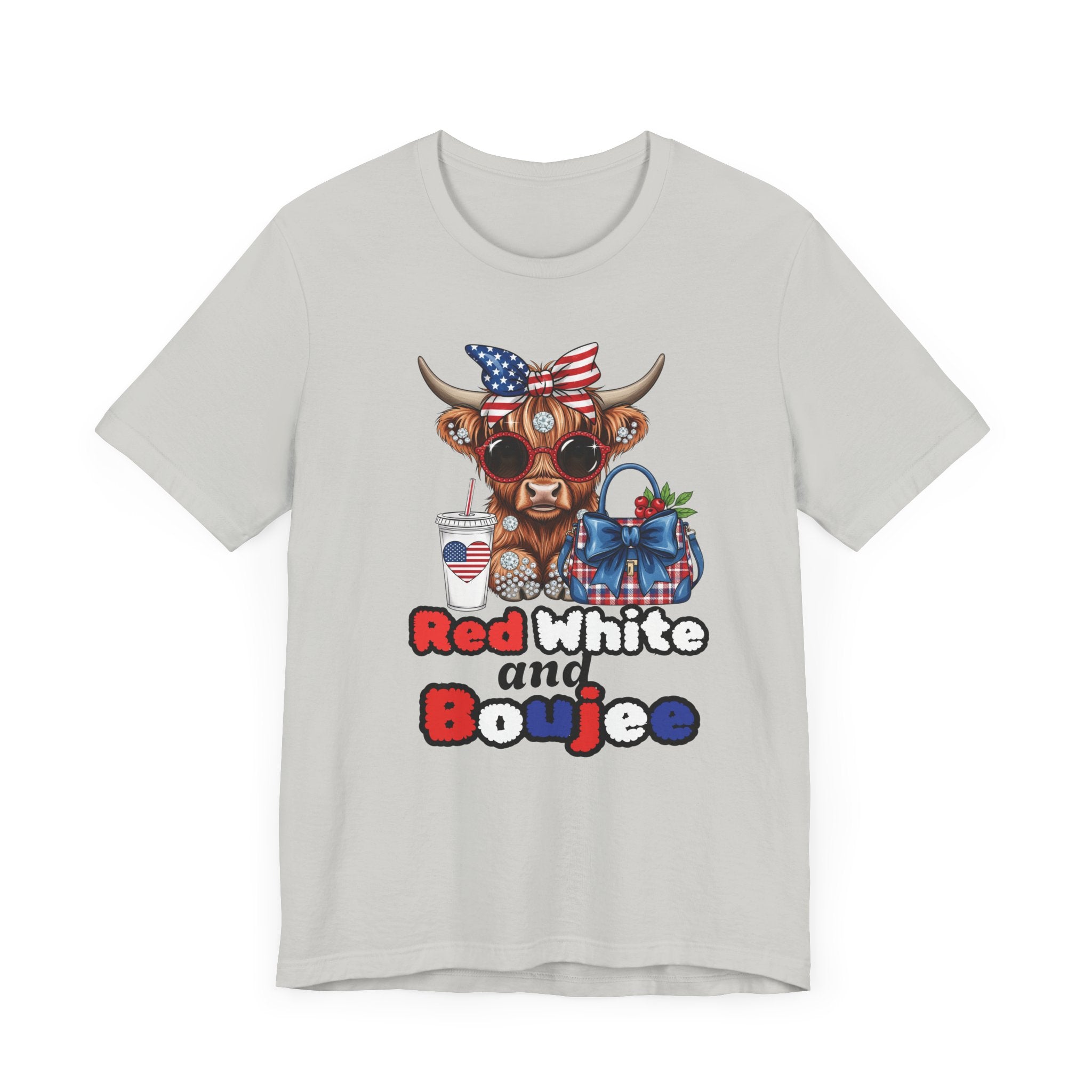 PatrioticTee - Red White and Boujee T-Shirt for BBQs, July 4th, Casual Wear, Animal Lovers, Summer Festivals