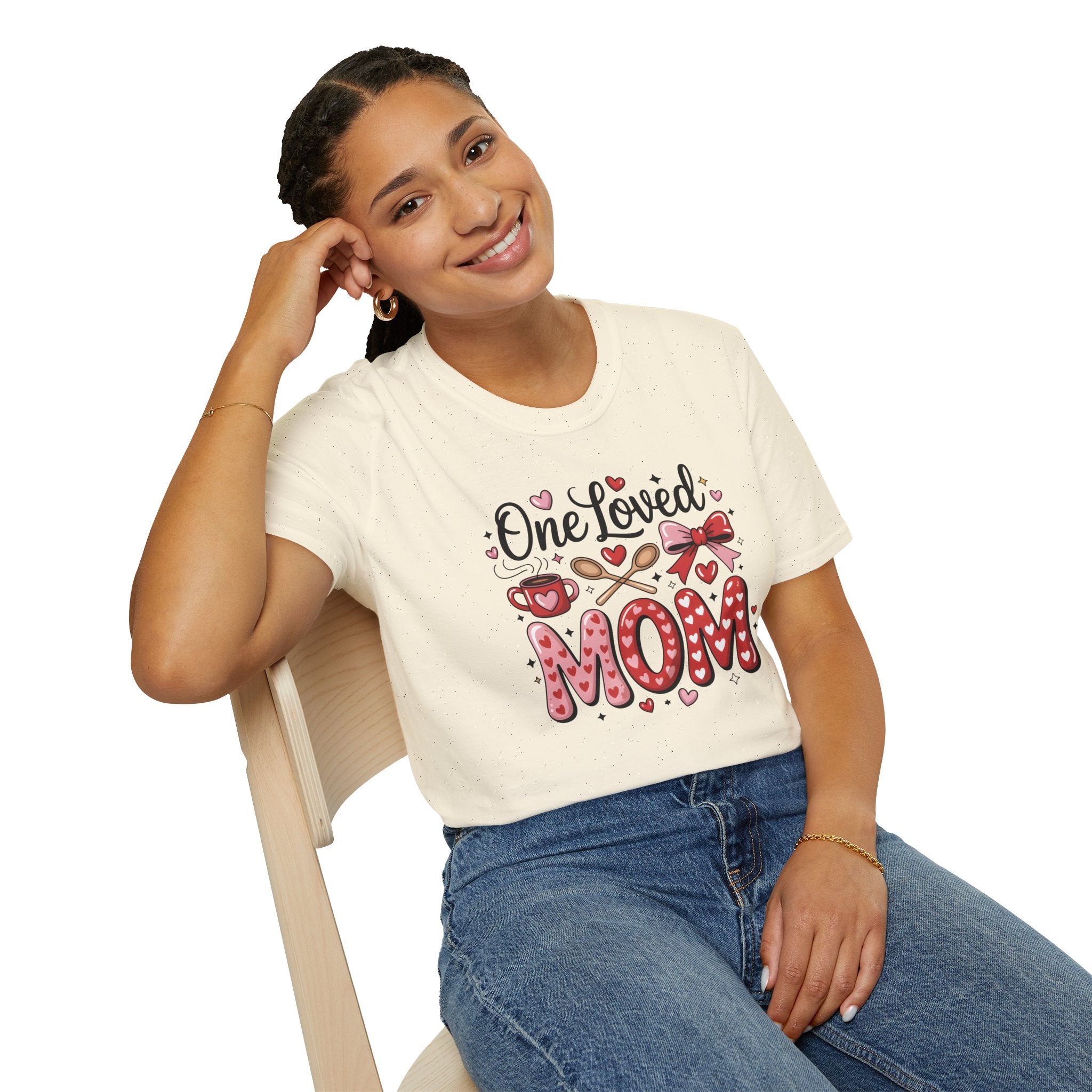 One Loved Mom T-Shirt — Cute Heart & Bow Mother's Day Tee