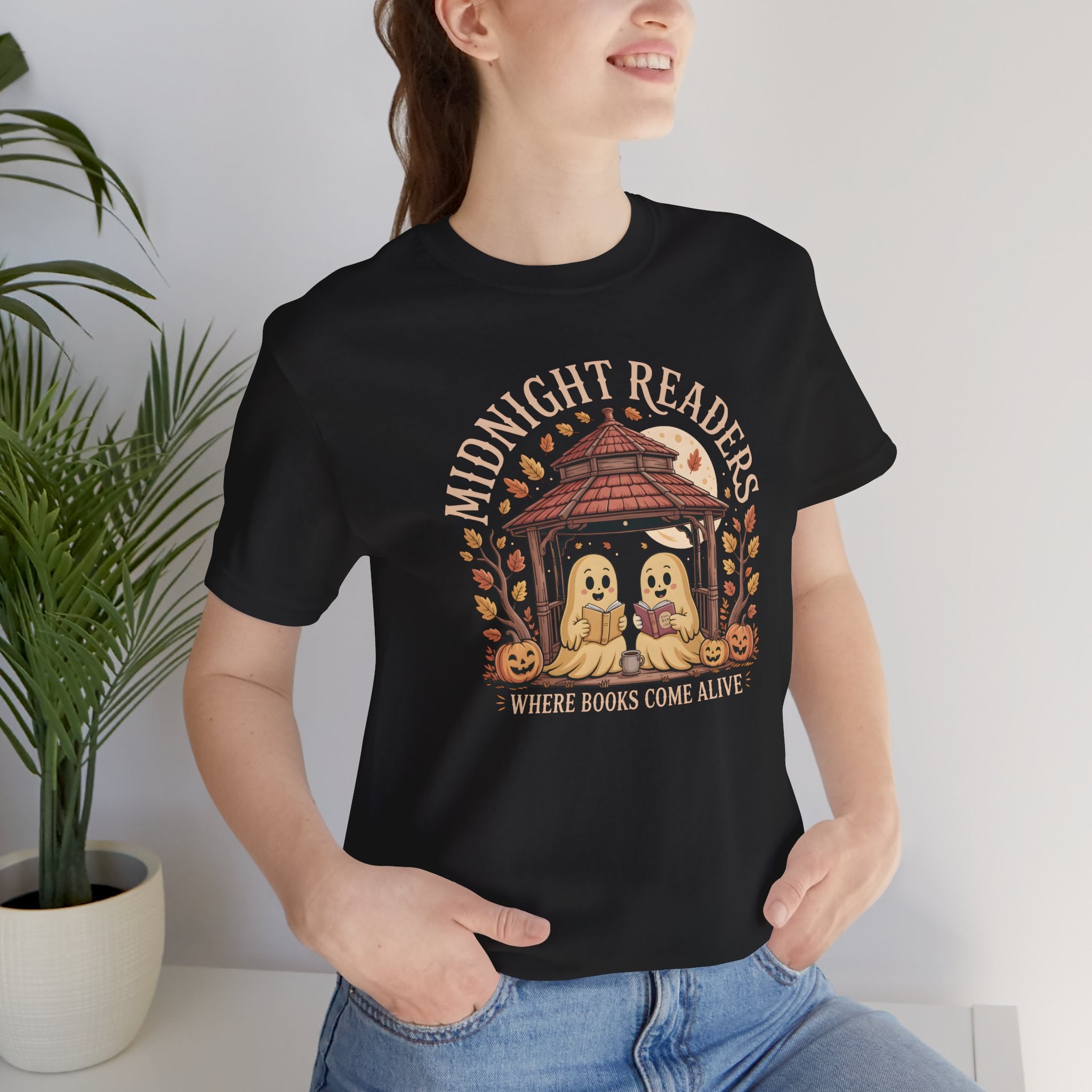 Midnight Readers Tee - Cozy Halloween Shirt, Reading Gifts, Book Lovers Tee, Fall Apparel, Spooky Season Outfit