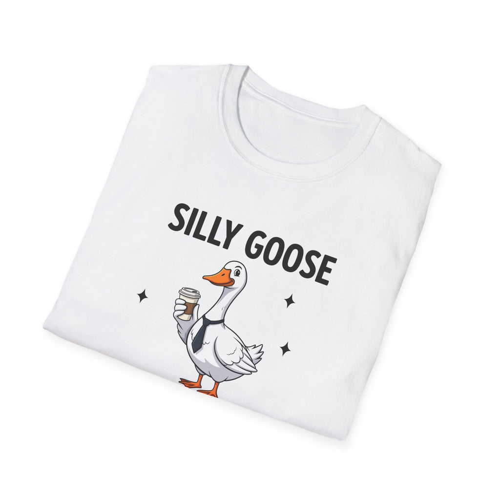 Silly Goose Coffee Club T-Shirt, Unisex Tee, Cute Animal Shirt, Fun Coffee Lover Gift Casual Wear, Quirky Humor Tee, Shirt for Caffeine Fans