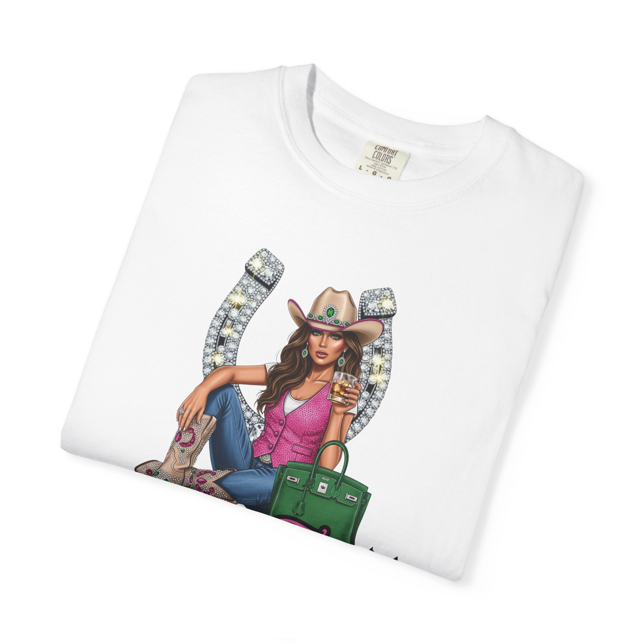 Cowgirl Rodeo Themed Rhinestone Shirt, 'Not My First Rodeo' Western Style Top, Rodeo Shirt, Women's Rhinestone Tee, Country Concert Outfit