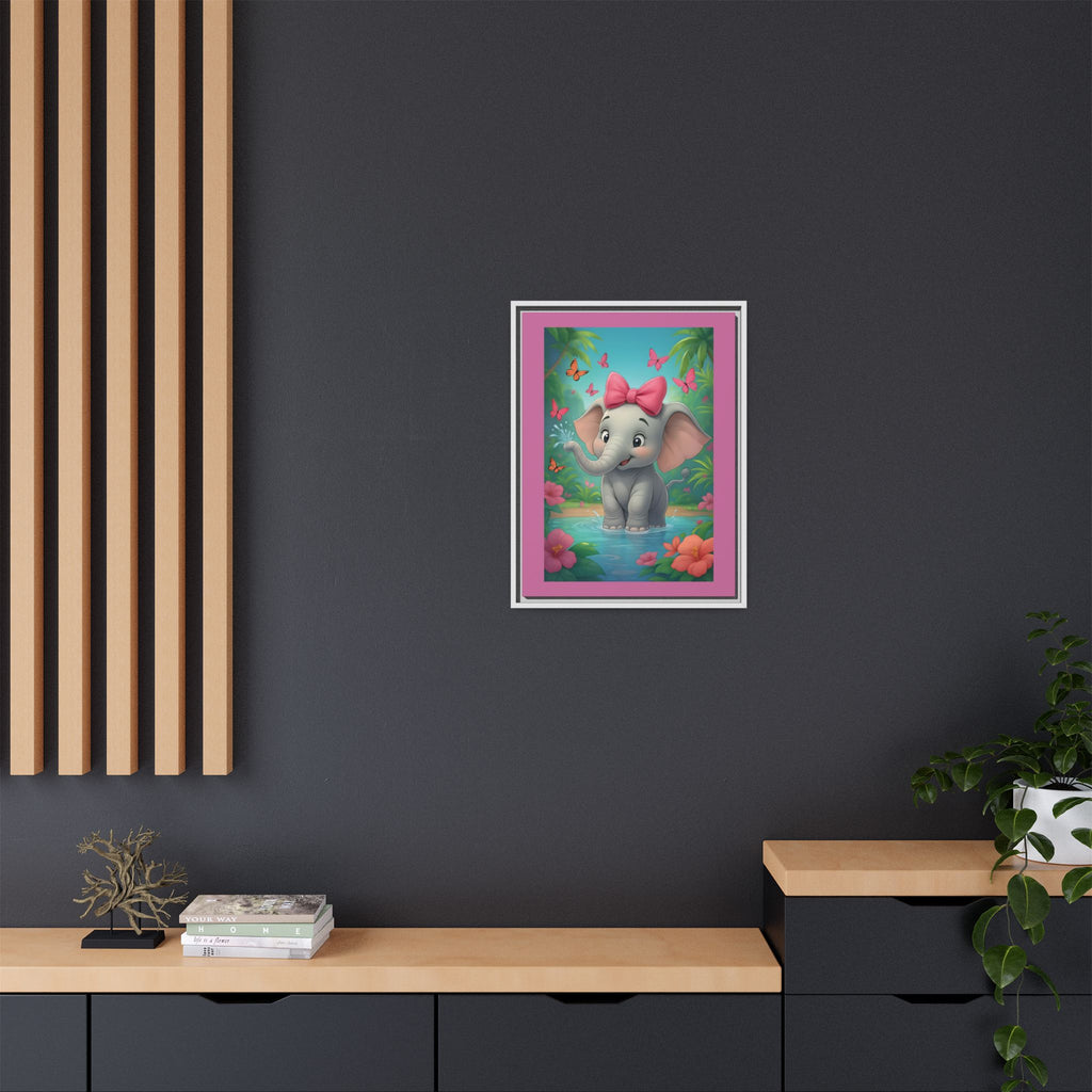 Framed Kids Elephant Wall Print, Kids Bedroom Art, Nursery Art, Baby Room Decor, Animal Art, Child's Room Gift, Playroom Wall Art