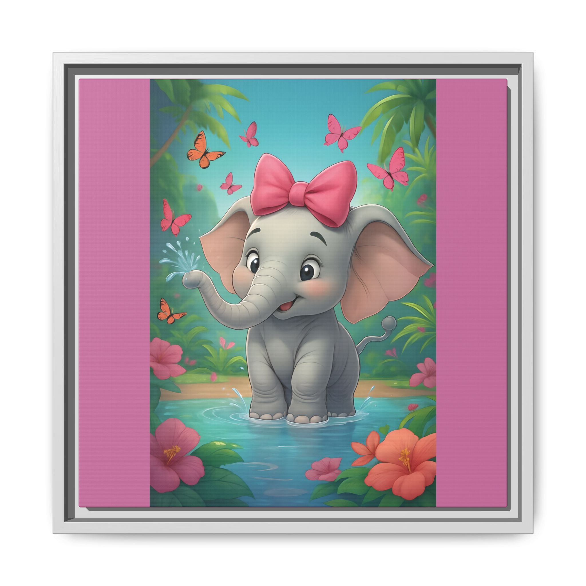 Framed Kids Elephant Wall Print, Kids Bedroom Art, Nursery Art, Baby Room Decor, Animal Art, Child's Room Gift, Playroom Wall Art
