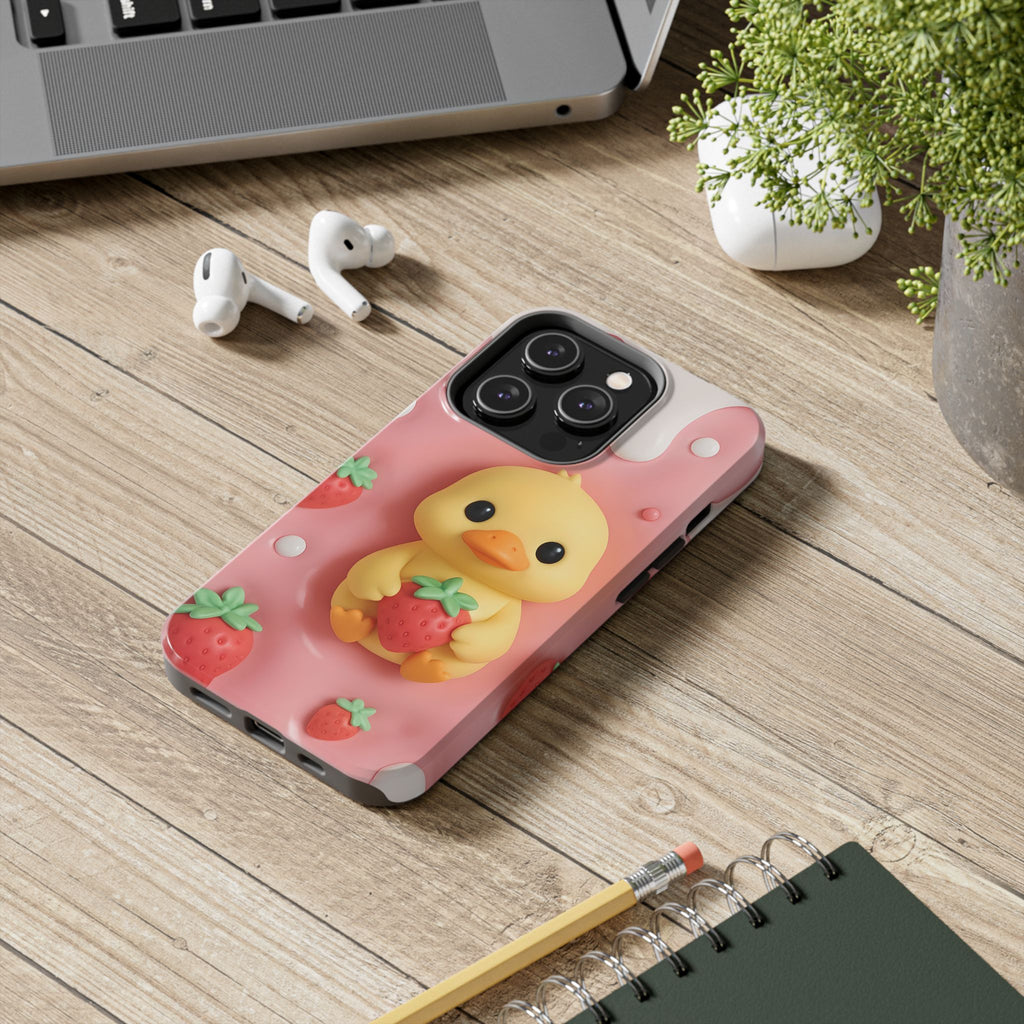 Cute Duck Phone Case for iPhone 17, 16, 15, 14, 13, iPhone Pro 16, 15, 14, 13, iPhone Pro Max 16, 15, 14, 13, Samsung S24, S23, S22, S21