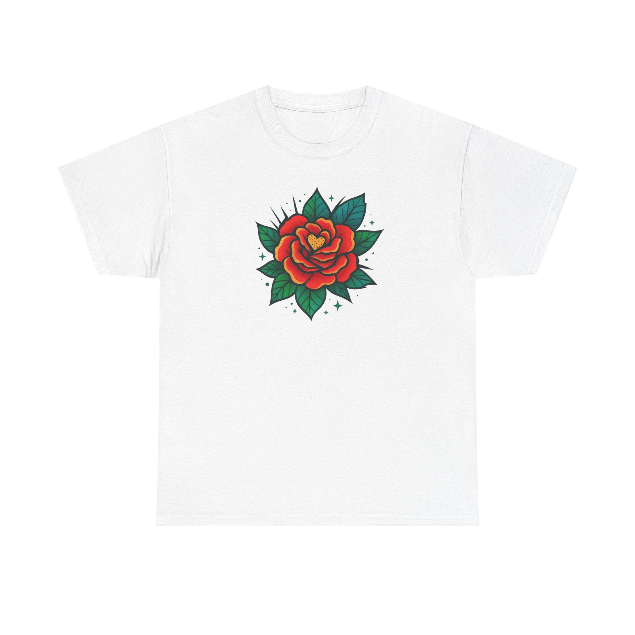 Bohemian Style Rose Floral Design Shirt, Floral Rose Shirt, Boho Tee, Graphic T-shirt