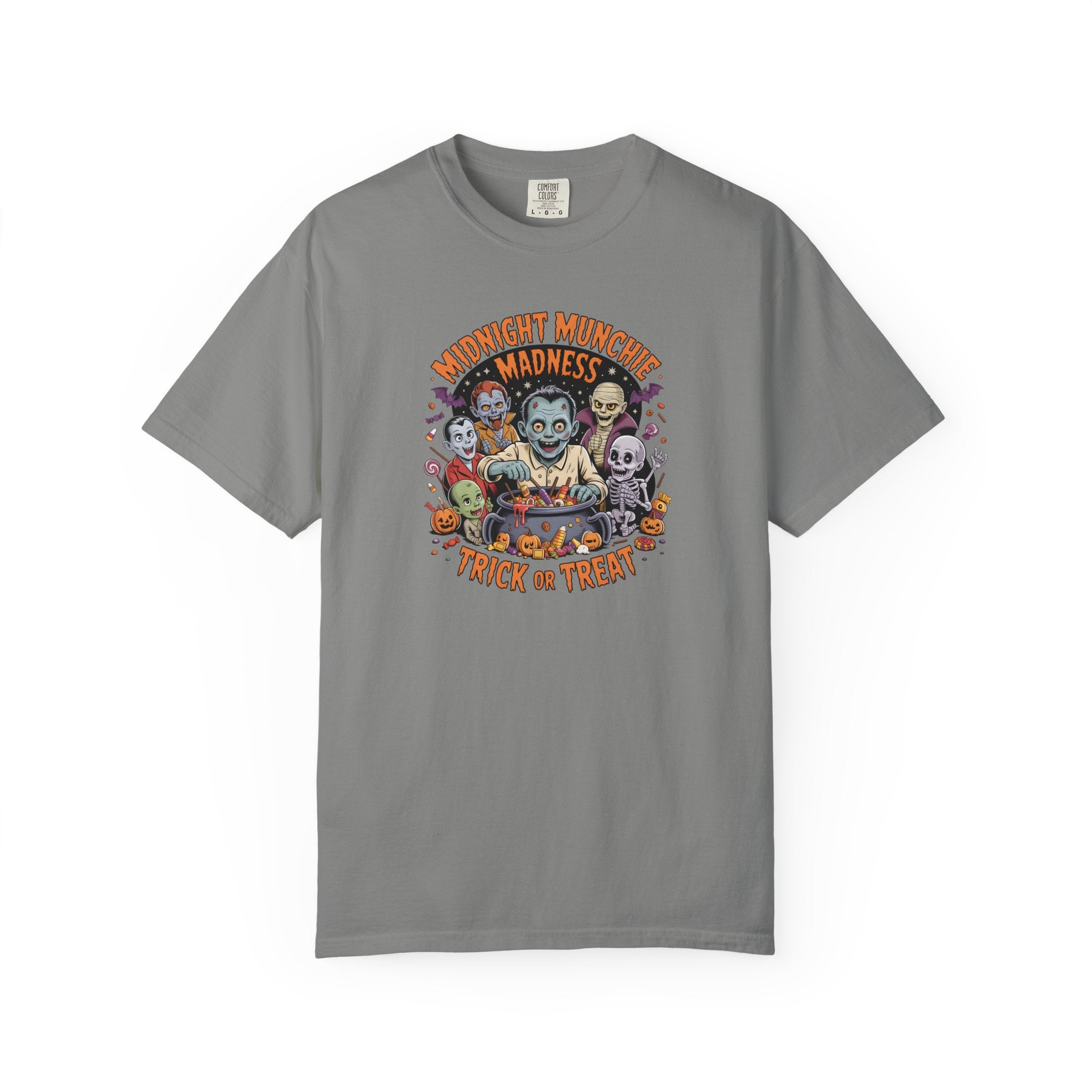 Comfort Colors Midnight Munchie Madness Halloween Shirt, Trick or Treat Tee