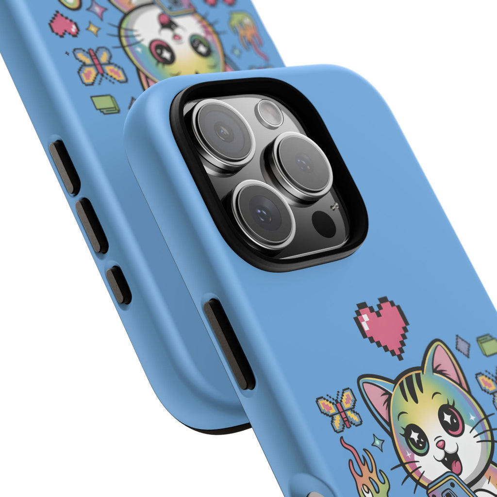 Kawaii Pixel Cat Hearts phone case | Tough Case iPhone 17, 16, 15, 14, 13, iPhone Pro 17, 16, 15, 14, 13, iPhone Pro Max 17, 16, 15, 14, 13