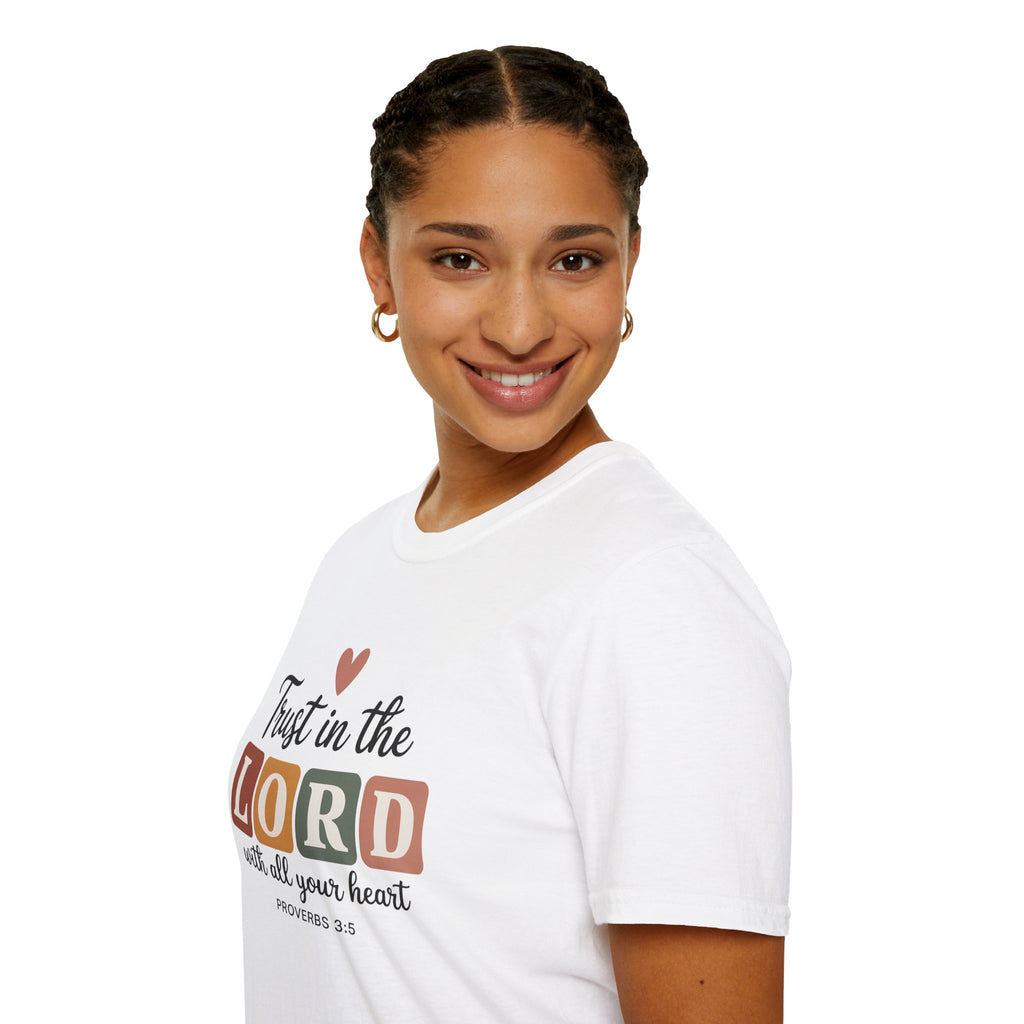 Trust in the Lord T-Shirt – Proverbs 3:5 Faith Tee