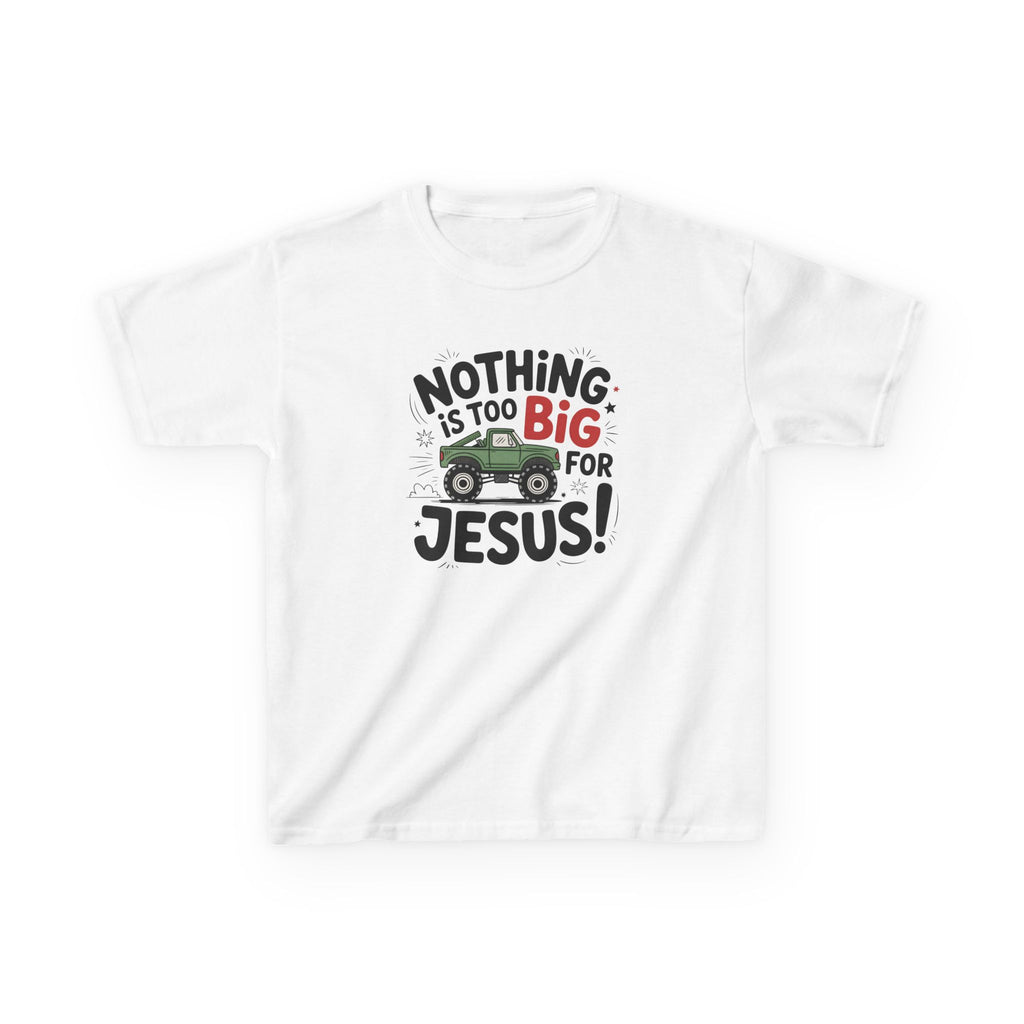 "Nothing Is Too Big for Jesus" Monster Truck Kid's Christian Tee