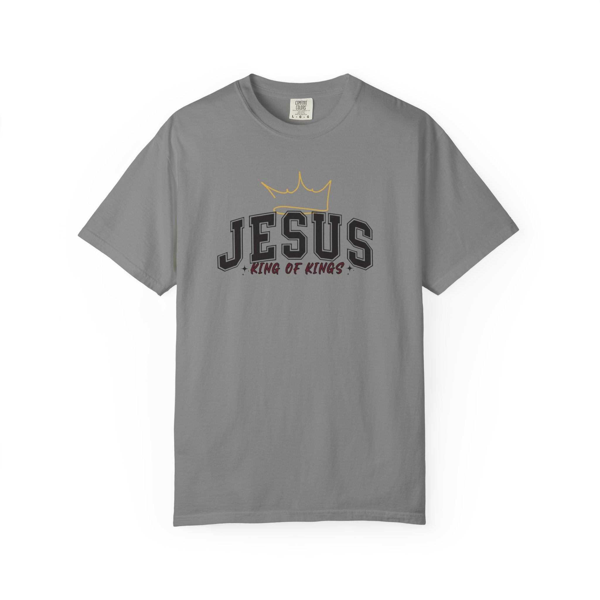 Jesus King of Kings T-Shirt, Unisex Garment Dyed Tee, Christian Apparel, Faith-Based Gift, Casual Wear, Religious T-Shirt