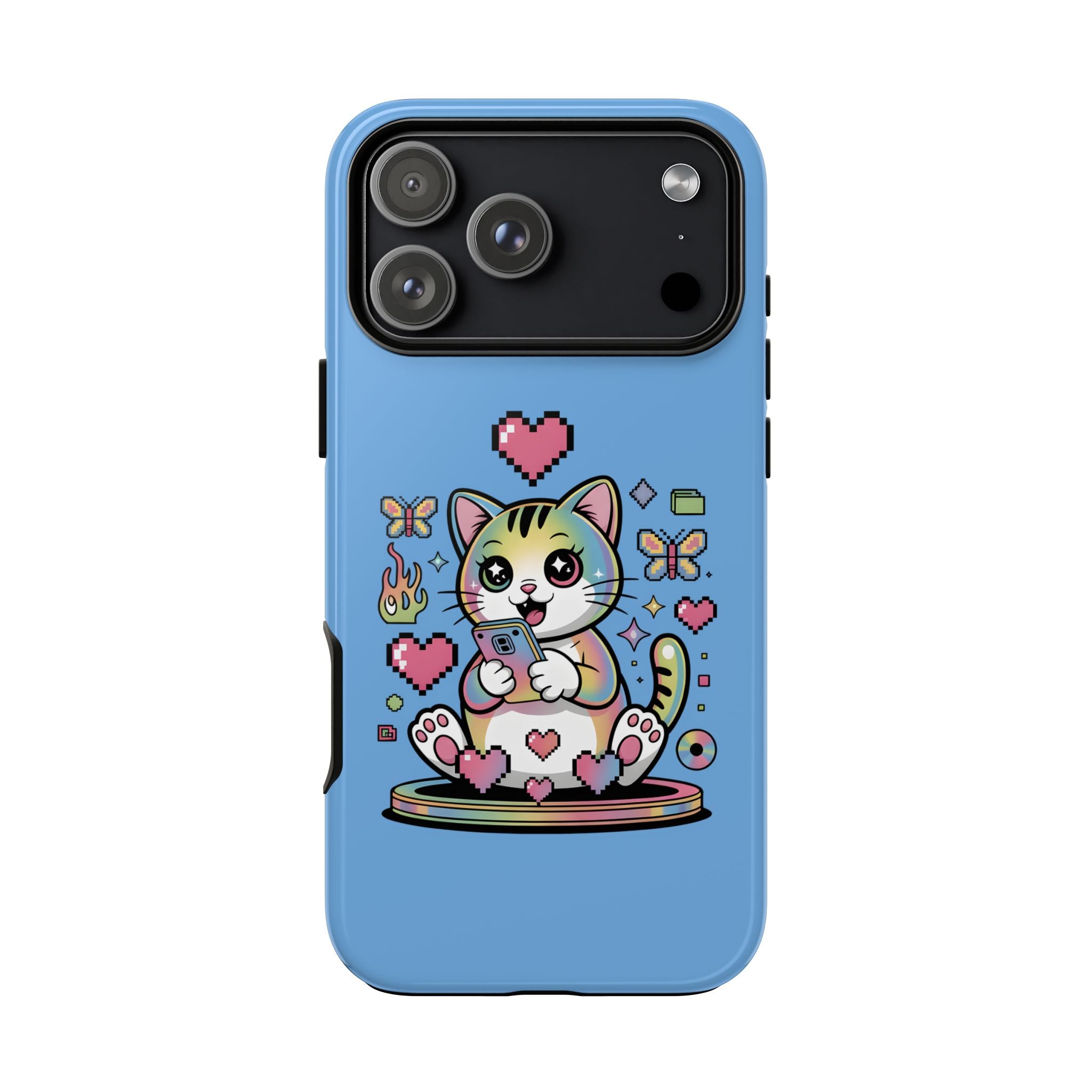 Kawaii Pixel Cat Hearts phone case | Tough Case iPhone 17, 16, 15, 14, 13, iPhone Pro 17, 16, 15, 14, 13, iPhone Pro Max 17, 16, 15, 14, 13