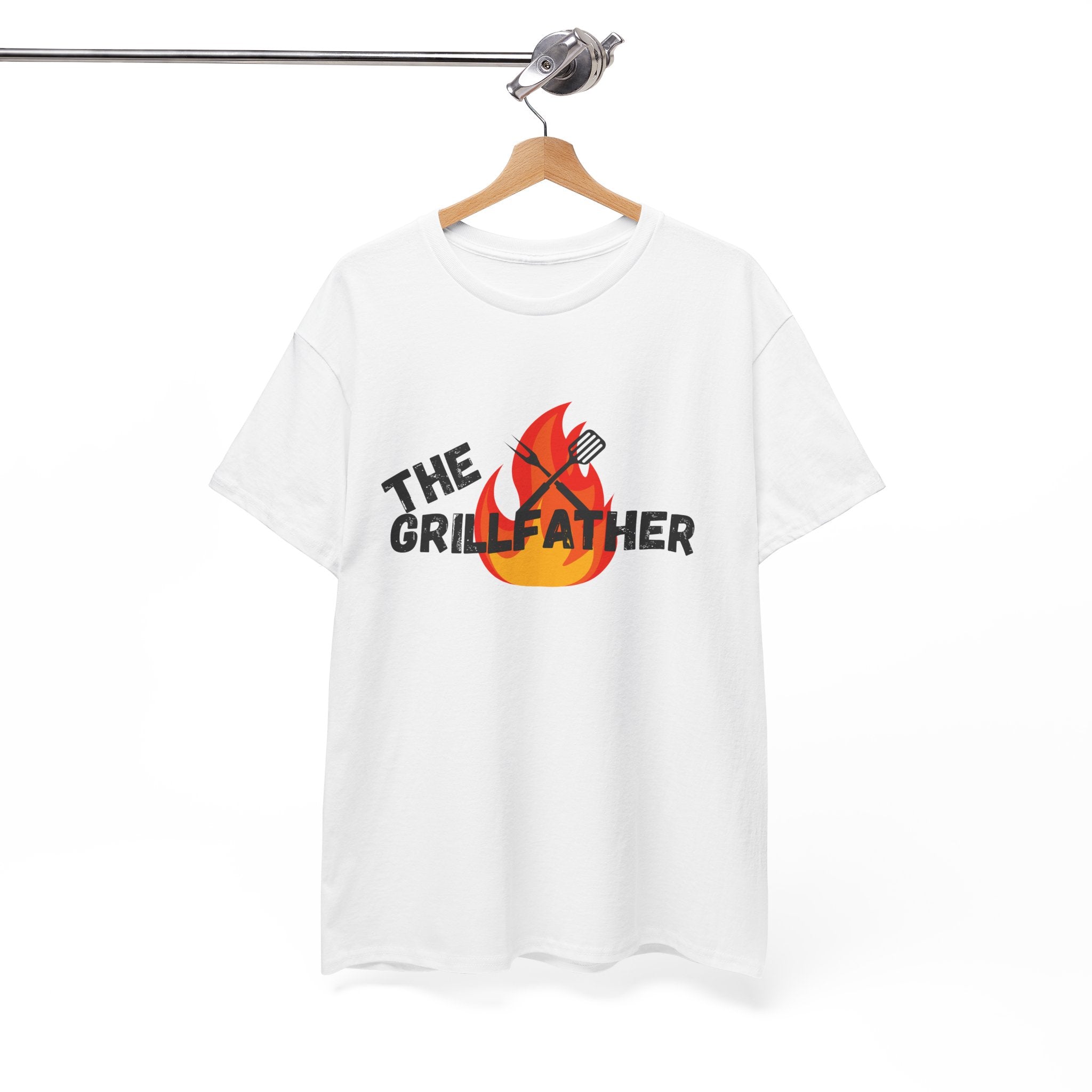 The Grillfather Tee - Perfect for BBQ Lovers, Father's Day, Cookouts, Unisex Cotton T-Shirt, Grilling Apparel, Gift for Dad