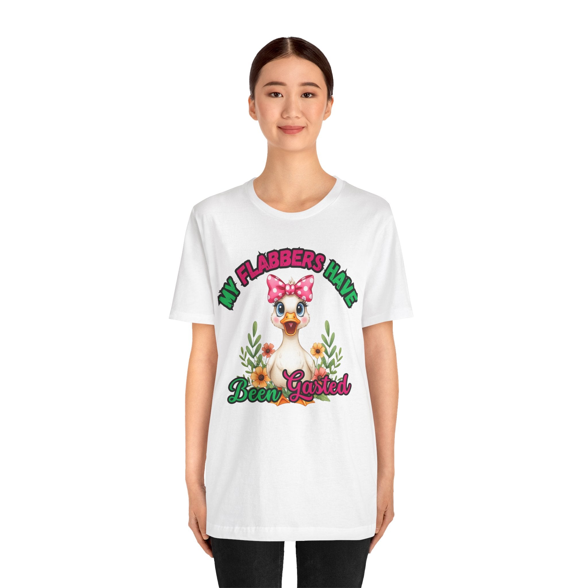 My Flabbers Have Been Gasted Duck Tee, Cute Graphic Tee, Gift for Her, Casual Wear, Summer Fashion