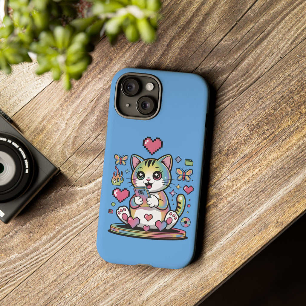 Kawaii Pixel Cat Hearts phone case | Tough Case iPhone 17, 16, 15, 14, 13, iPhone Pro 17, 16, 15, 14, 13, iPhone Pro Max 17, 16, 15, 14, 13