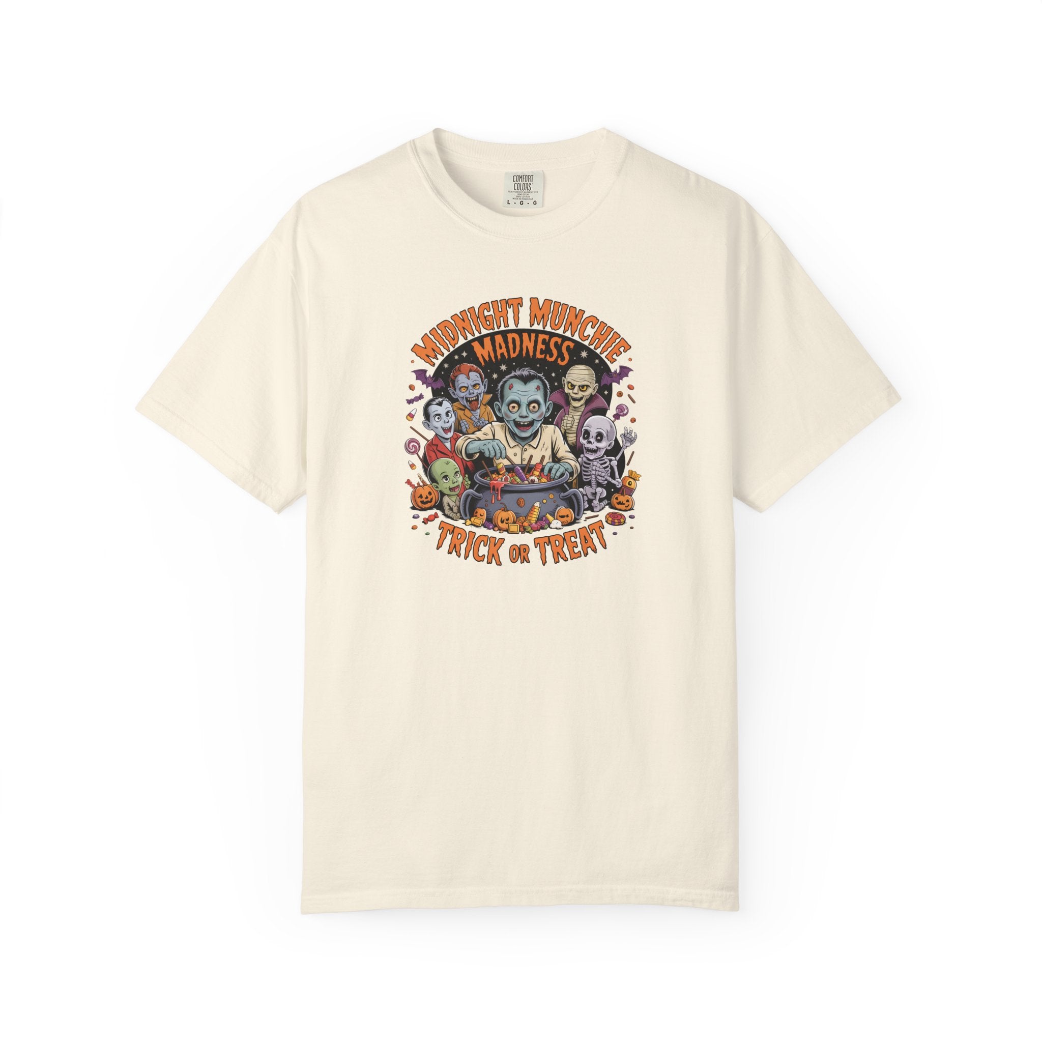 Comfort Colors Midnight Munchie Madness Halloween Shirt, Trick or Treat Tee