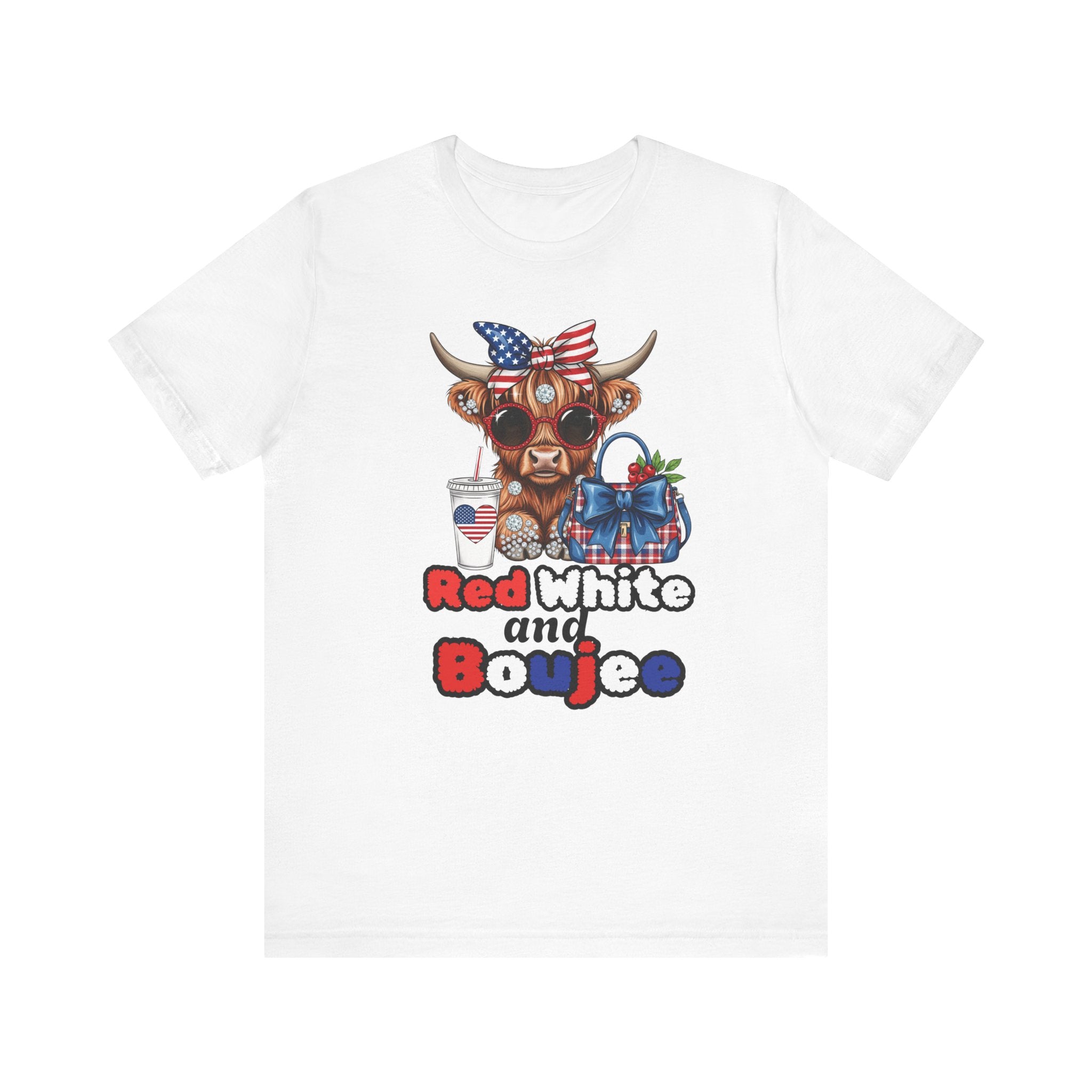PatrioticTee - Red White and Boujee T-Shirt for BBQs, July 4th, Casual Wear, Animal Lovers, Summer Festivals