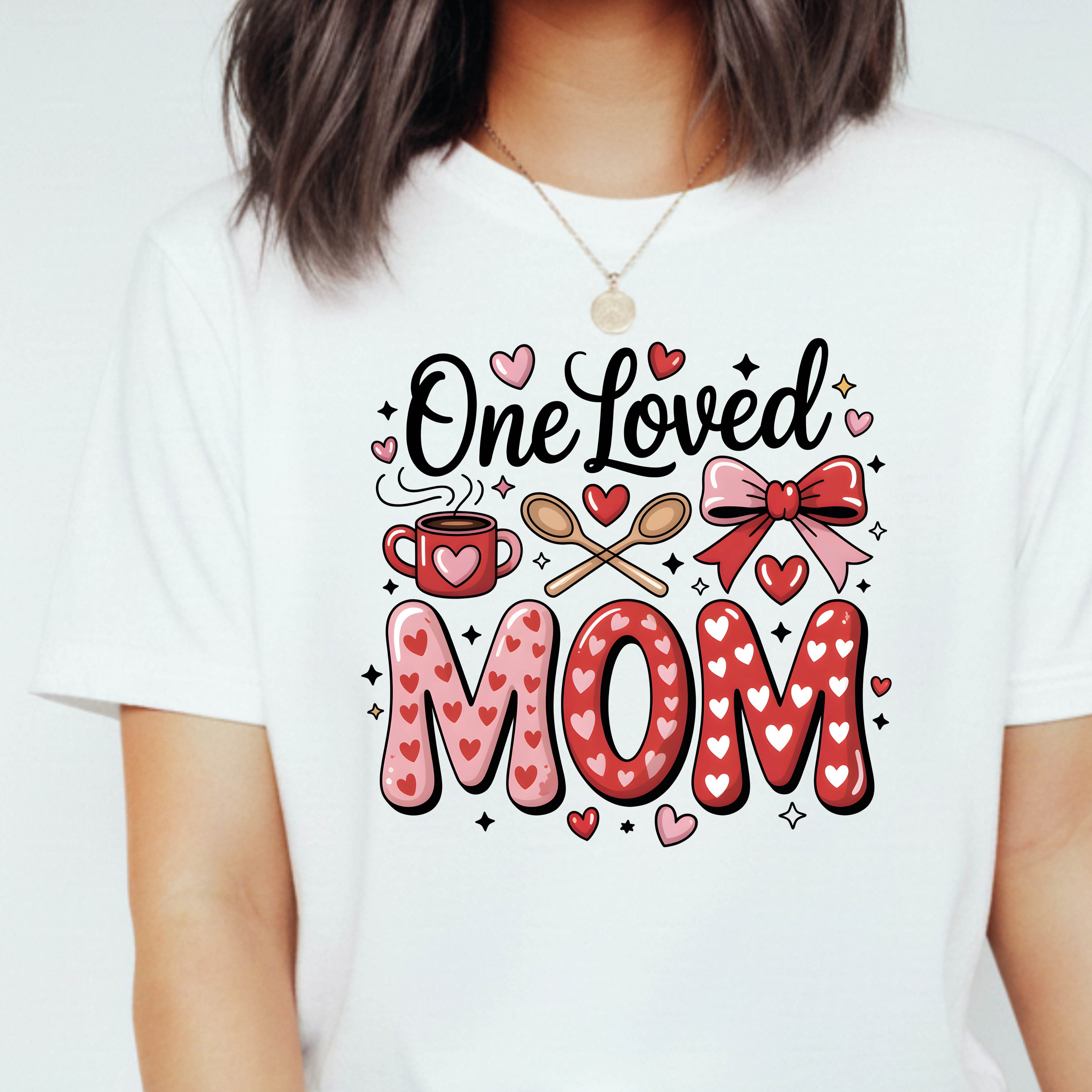 One Loved Mom T-Shirt — Cute Heart & Bow Mother's Day Tee