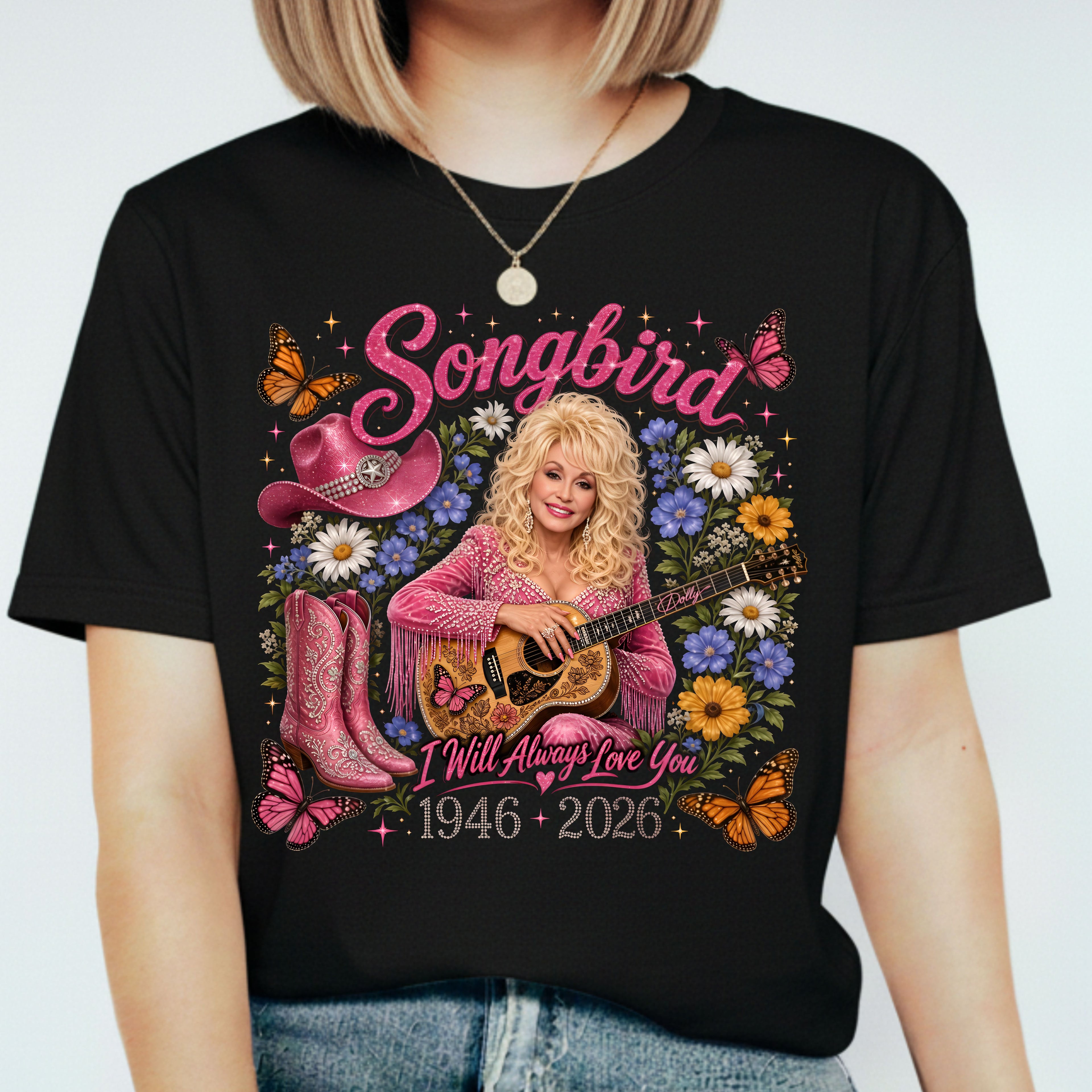 "Songbird" Memorial Dolly Parton Graphic Tee (1946–2025)