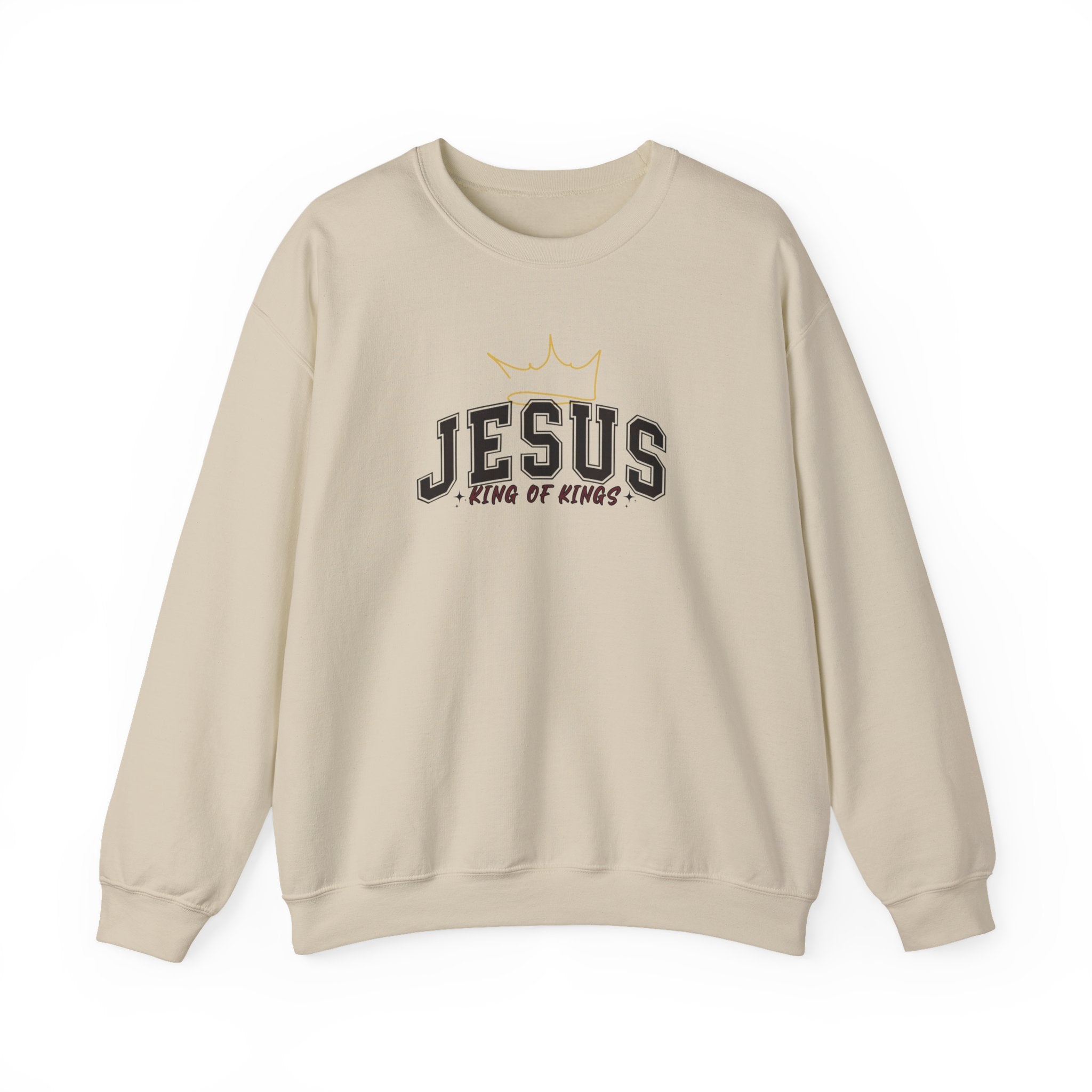 Jesus King of Kings Sweatshirt Crewneck, Christian Sweatshirt Gift, Religious Apparel, Faith-Based Clothing, Spiritual Sweater Jesus Apparel
