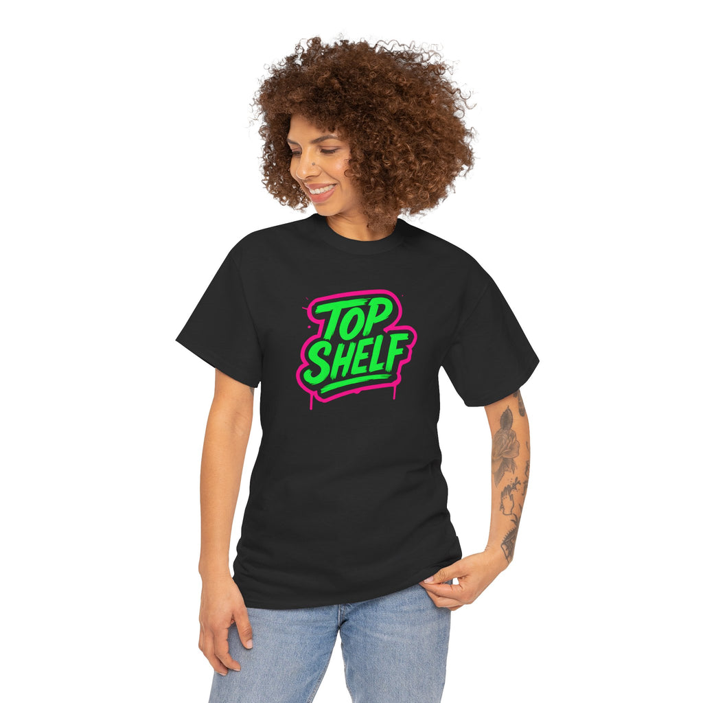 Top Shelf Vibrant Graphic Tee, Casual Wear