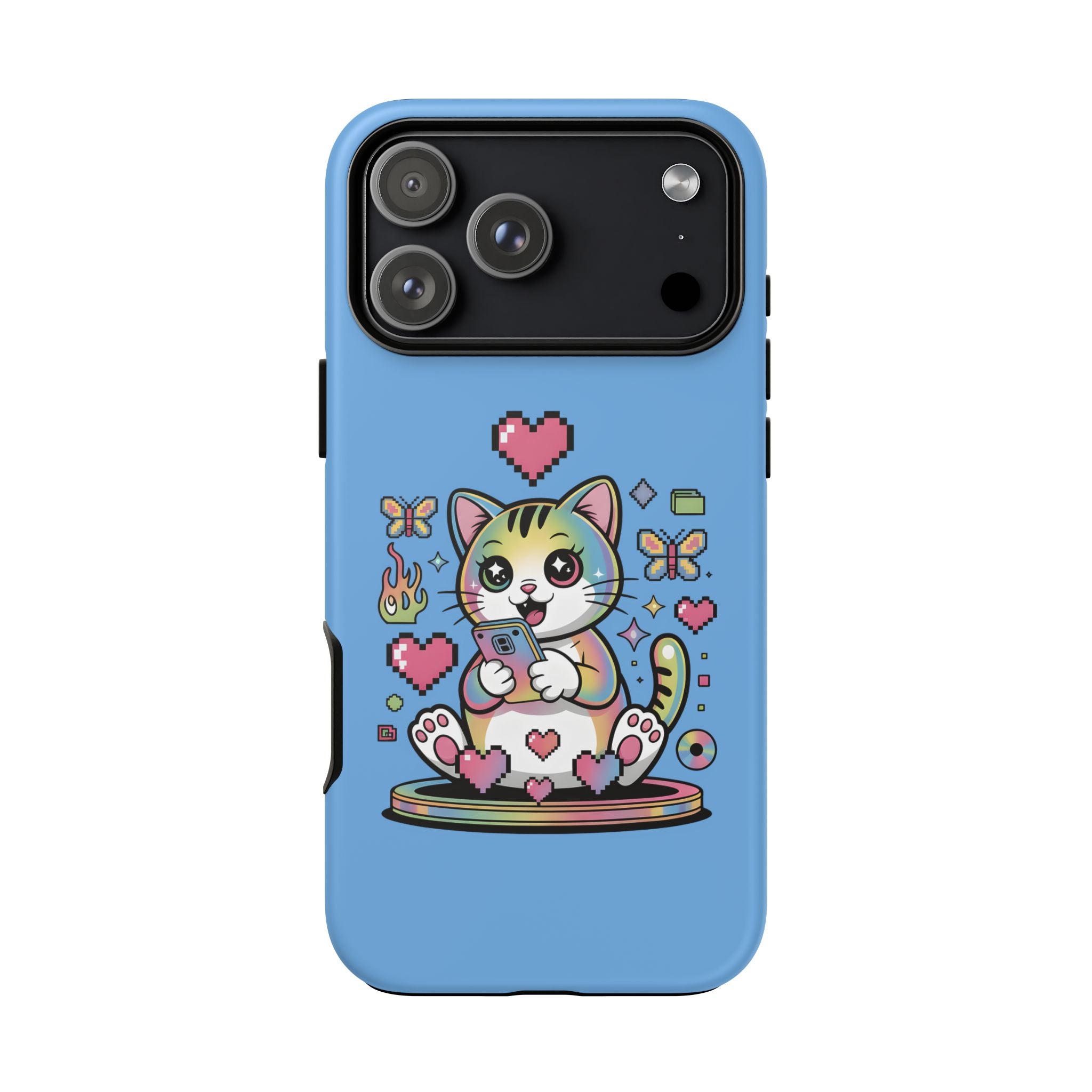 Kawaii Pixel Cat Hearts phone case | Tough Case iPhone 17, 16, 15, 14, 13, iPhone Pro 17, 16, 15, 14, 13, iPhone Pro Max 17, 16, 15, 14, 13