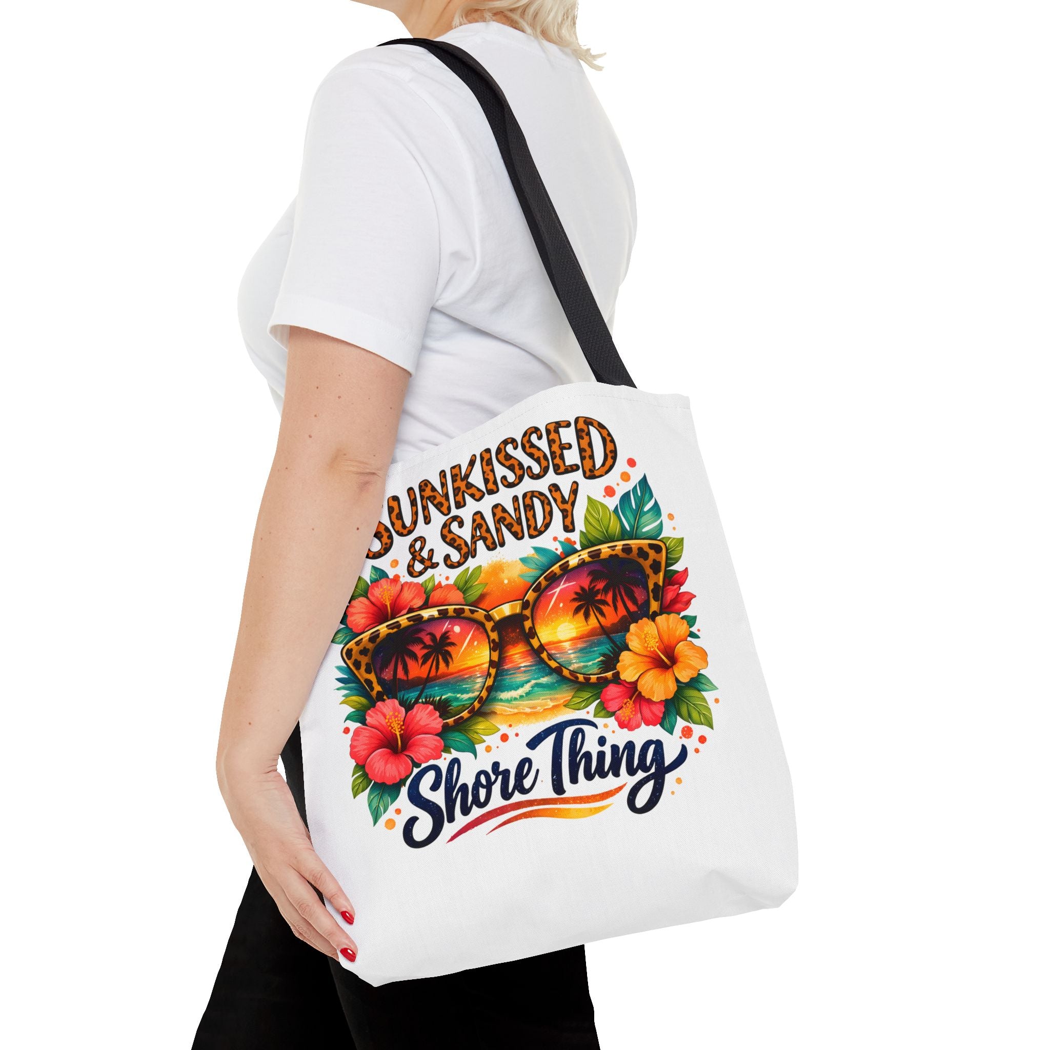 Sunkissed & Sandy Shore Thing Tote | Beach Sunglasses Hibiscus Design