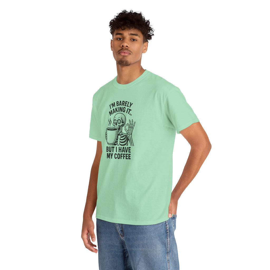 Coffee Skeleton Tee, Funny Graphic T-Shirt for Coffee Lovers, Unisex Heavy Cotton Tee, Perfect for Casual Outings, Gifts for Him/Her, [...]