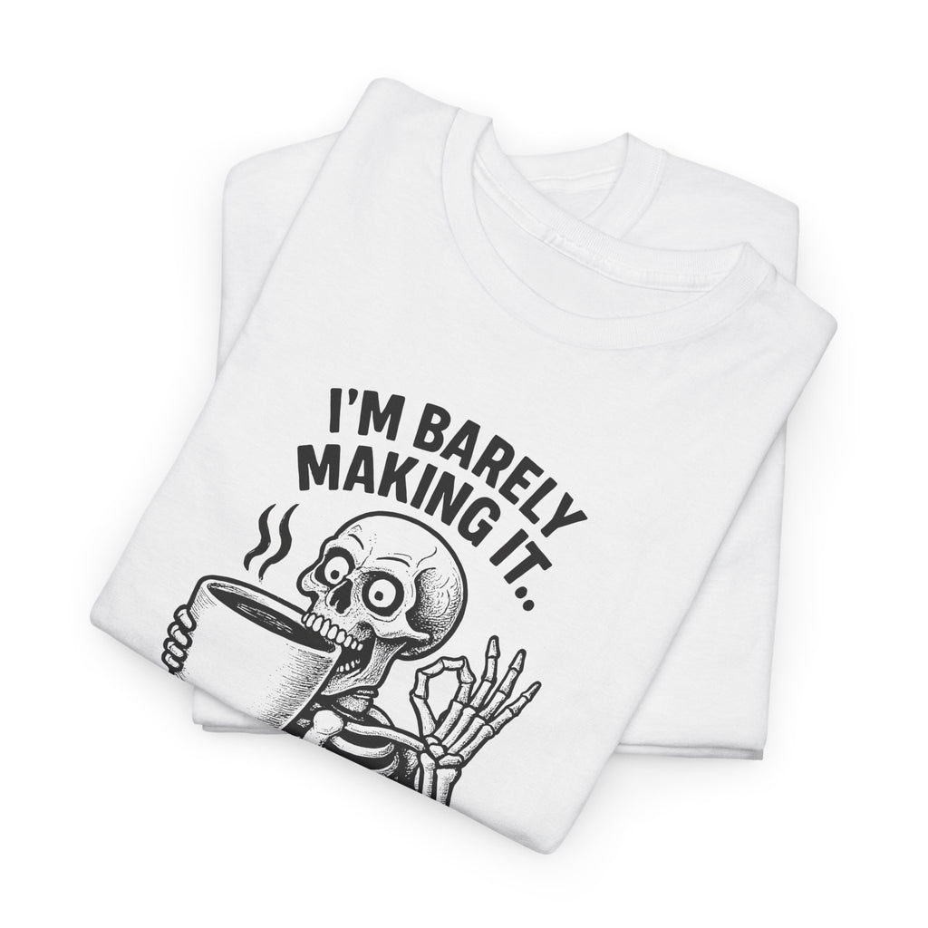 Coffee Skeleton Tee, Funny Graphic T-Shirt for Coffee Lovers, Unisex Heavy Cotton Tee, Perfect for Casual Outings, Gifts for Him/Her, [...]
