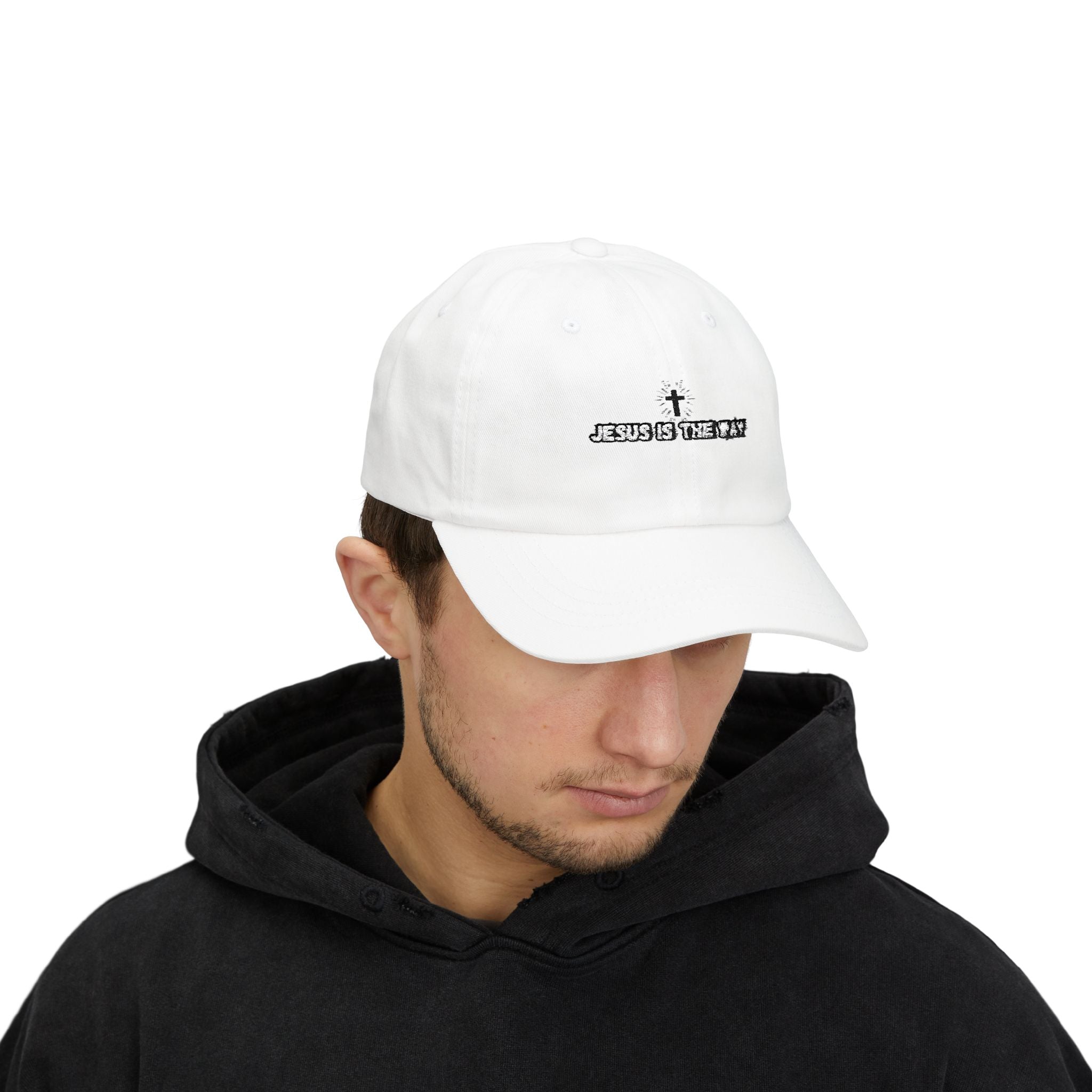 Jesus is the Way Classic Dad Embroidery Cap - Casual Hat, Religious Gift, Everyday Wear, Christian Fashion, Trendy Accessories