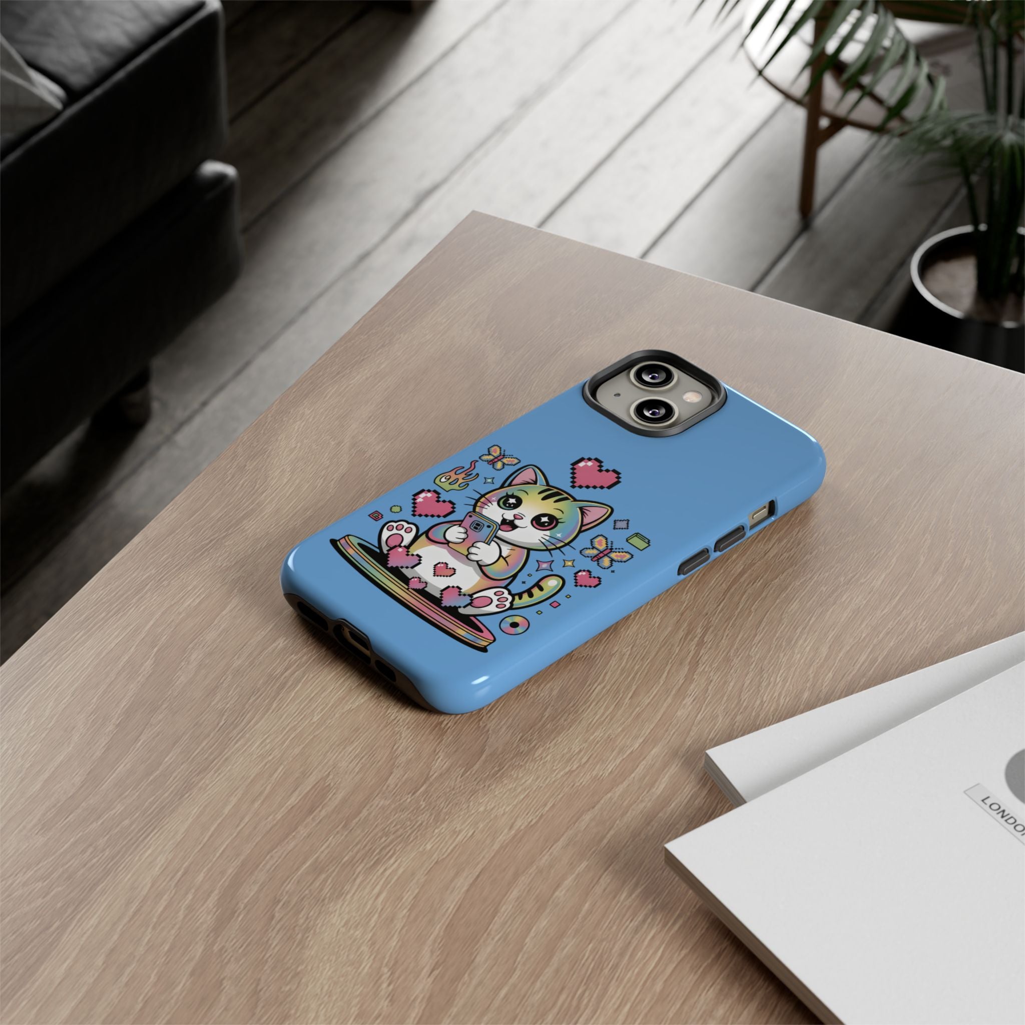 Kawaii Pixel Cat Hearts phone case | Tough Case iPhone 17, 16, 15, 14, 13, iPhone Pro 17, 16, 15, 14, 13, iPhone Pro Max 17, 16, 15, 14, 13
