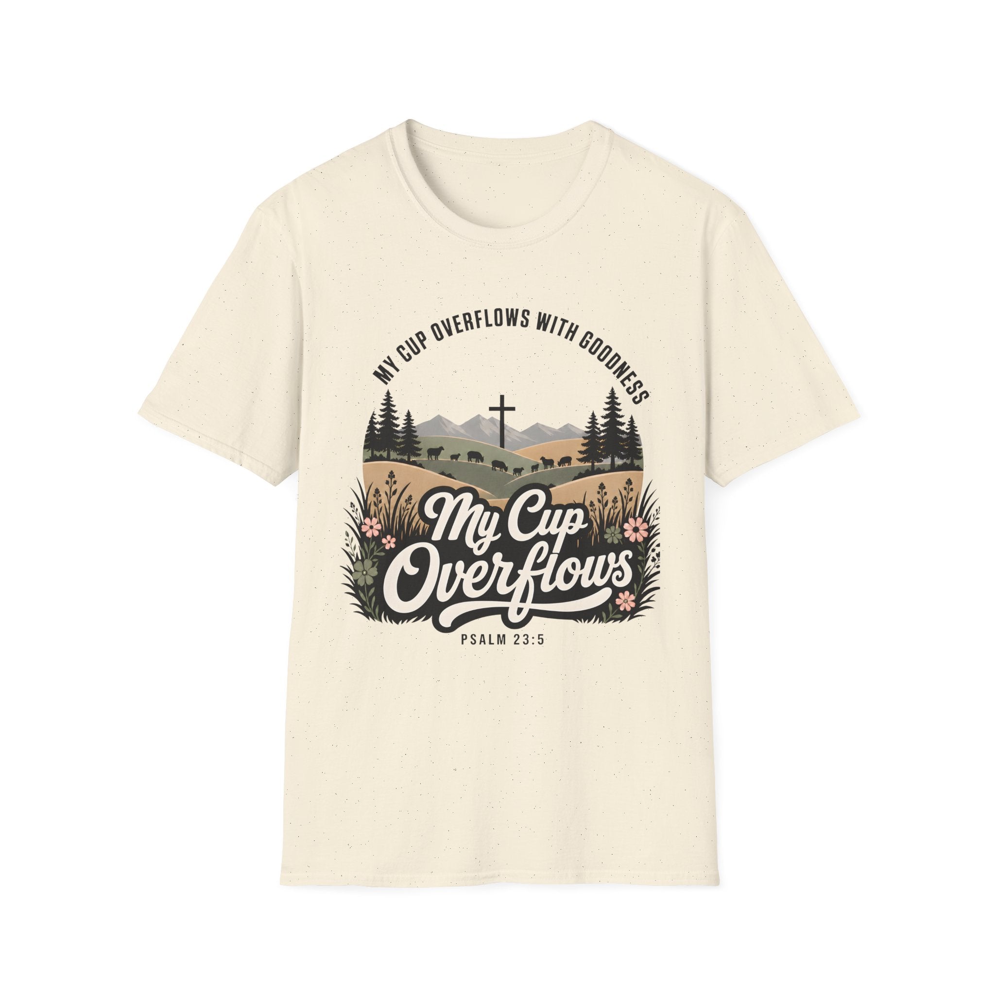 My Cup Overflows Christian shirt, Psalm 23:5 Scripture Tee