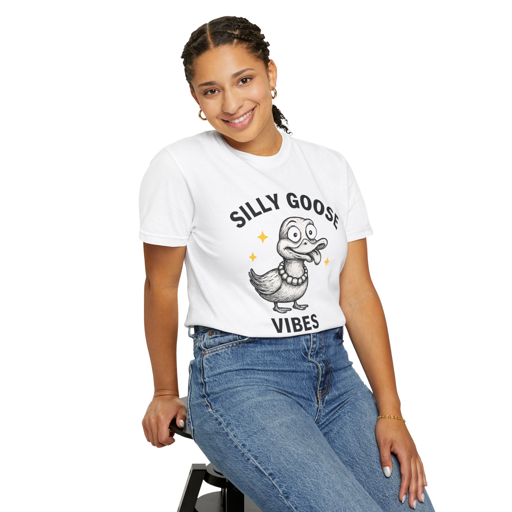 Silly Goose Comfort Colors Shirt, Got Too Silly Funny Goose Tee, Unisex Comfort Colors Funny Meme T-Shirt, Sarcastic Animal Lover Gift