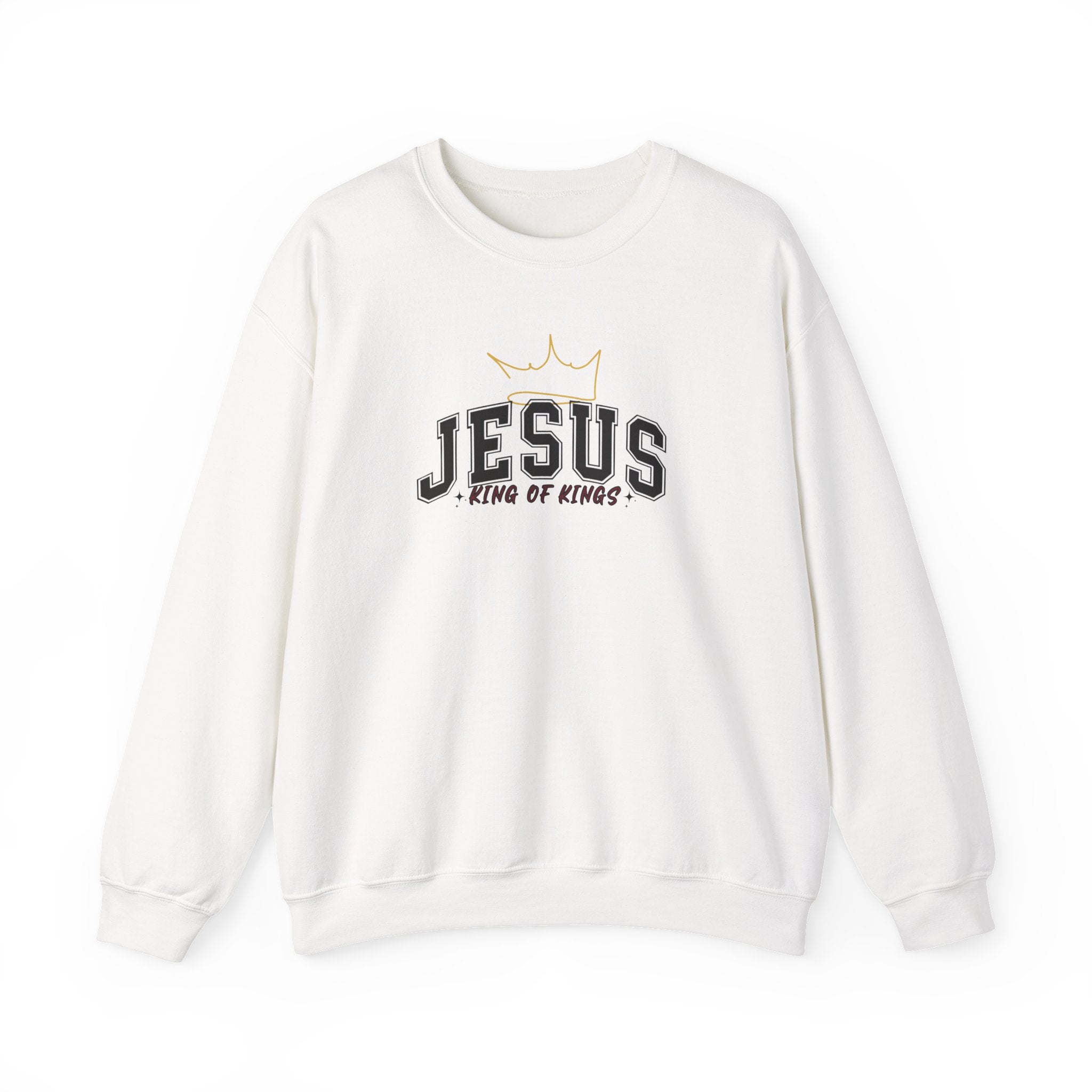 Jesus King of Kings Sweatshirt Crewneck, Christian Sweatshirt Gift, Religious Apparel, Faith-Based Clothing, Spiritual Sweater Jesus Apparel