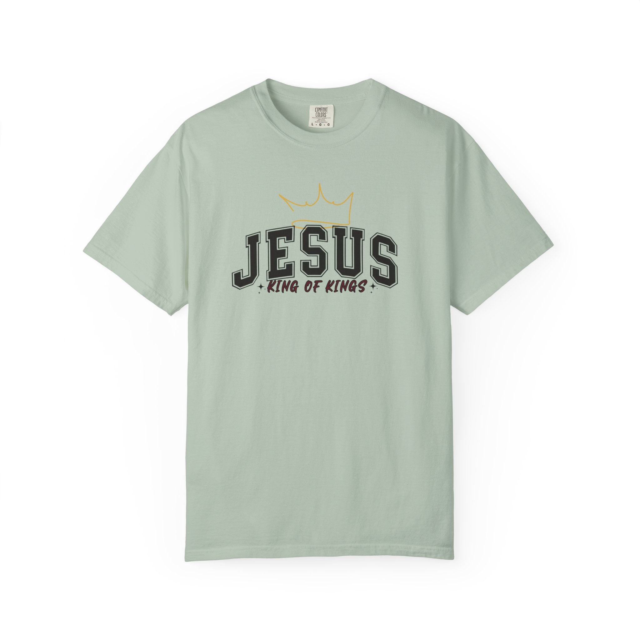 Jesus King of Kings T-Shirt, Unisex Garment Dyed Tee, Christian Apparel, Faith-Based Gift, Casual Wear, Religious T-Shirt