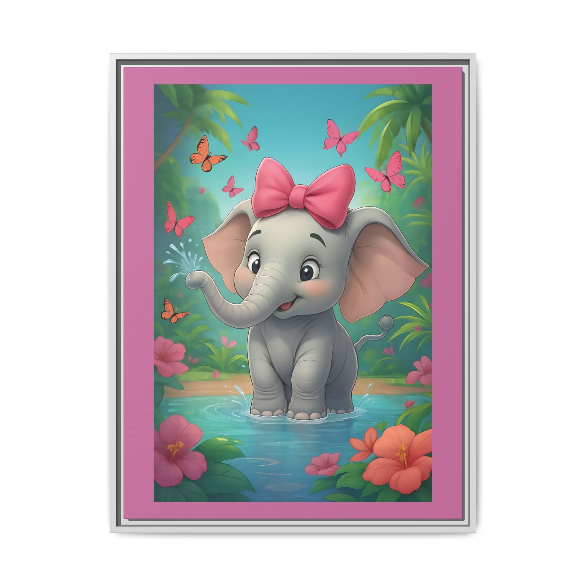 Framed Kids Elephant Wall Print, Kids Bedroom Art, Nursery Art, Baby Room Decor, Animal Art, Child's Room Gift, Playroom Wall Art