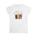 Women's Red, White & Brew Softstyle Tee - Perfect for Summer BBQs, Independence Day, and Beer Lovers, Casual Wear, Gifts, Party Apparel
