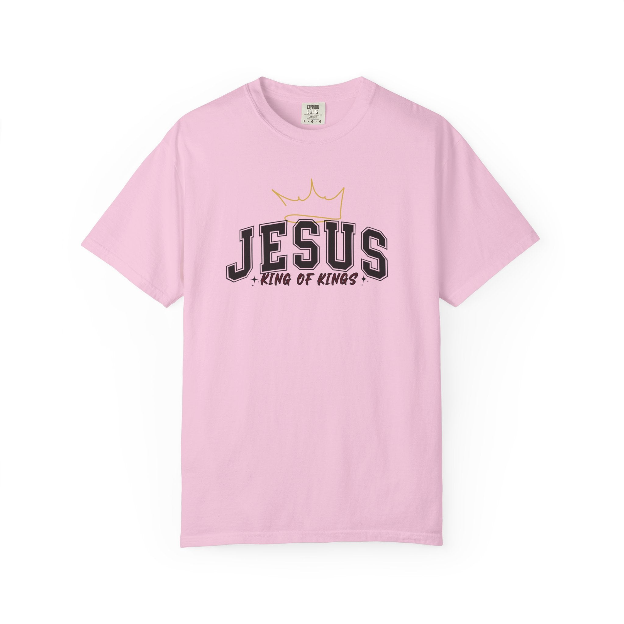 Jesus King of Kings T-Shirt, Unisex Garment Dyed Tee, Christian Apparel, Faith-Based Gift, Casual Wear, Religious T-Shirt