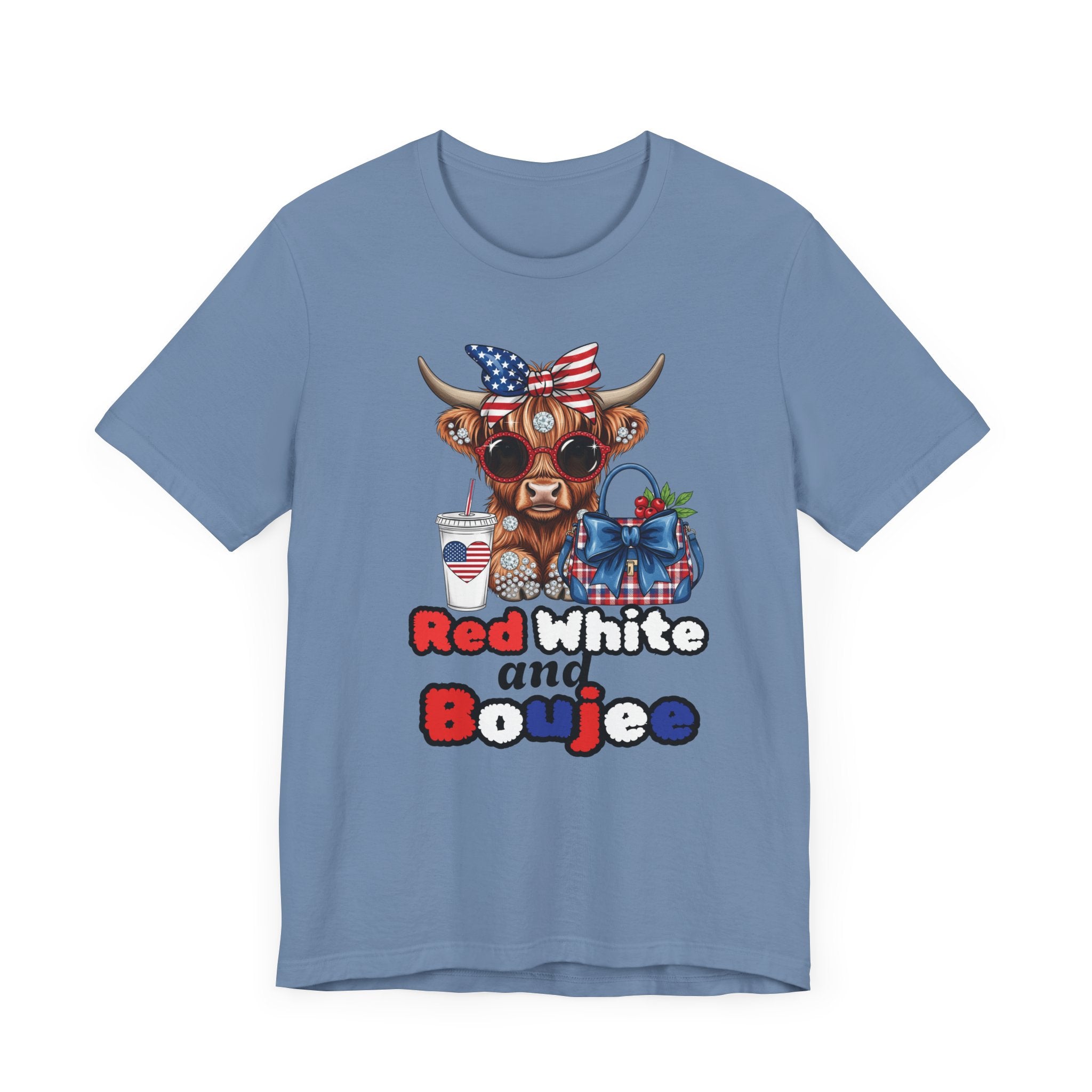 PatrioticTee - Red White and Boujee T-Shirt for BBQs, July 4th, Casual Wear, Animal Lovers, Summer Festivals